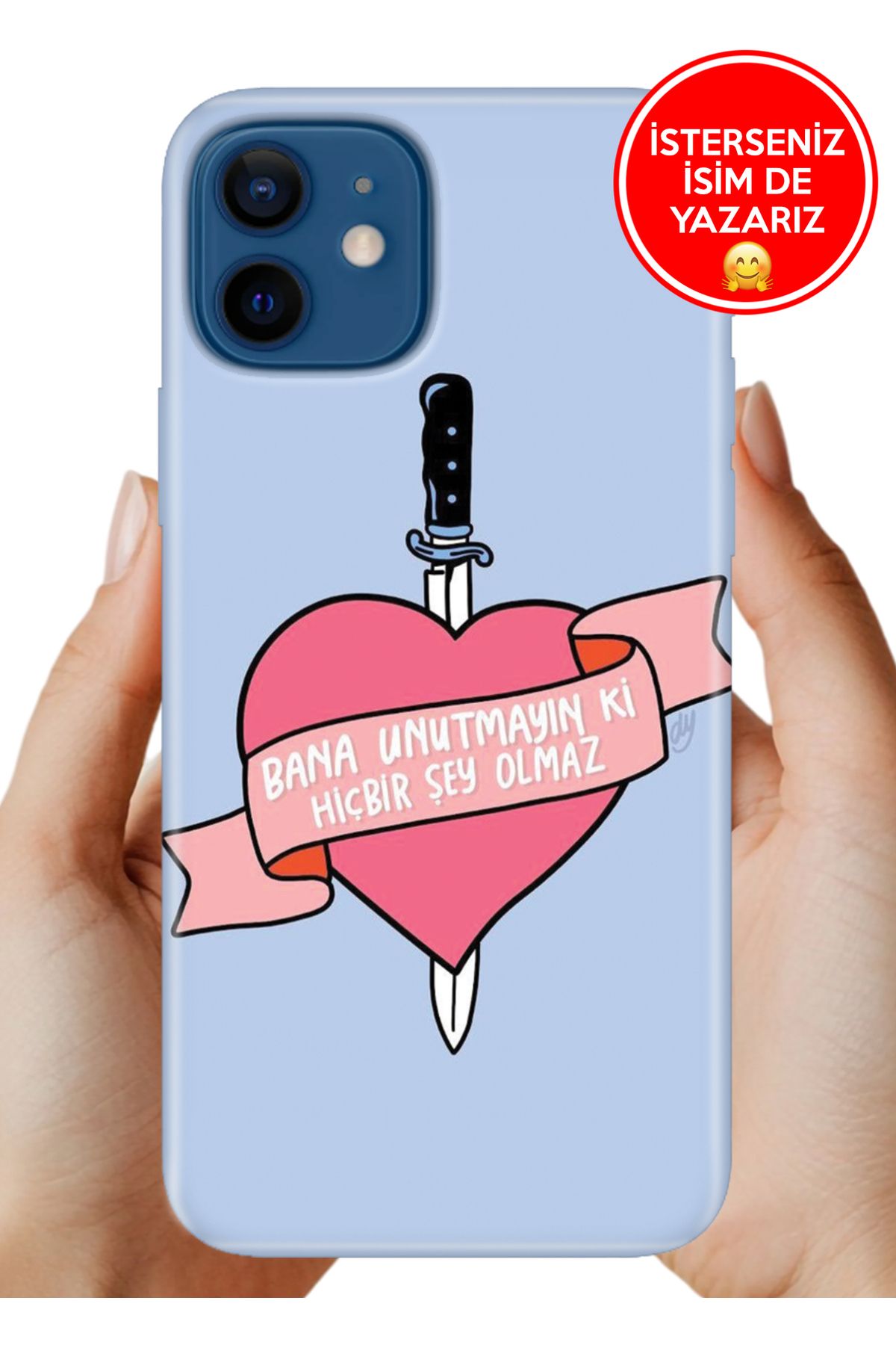Cekuonline iPhone 12 Kılıf iP12 Cekuform Desenli Art Silikon Bana Bir şey Olmaz