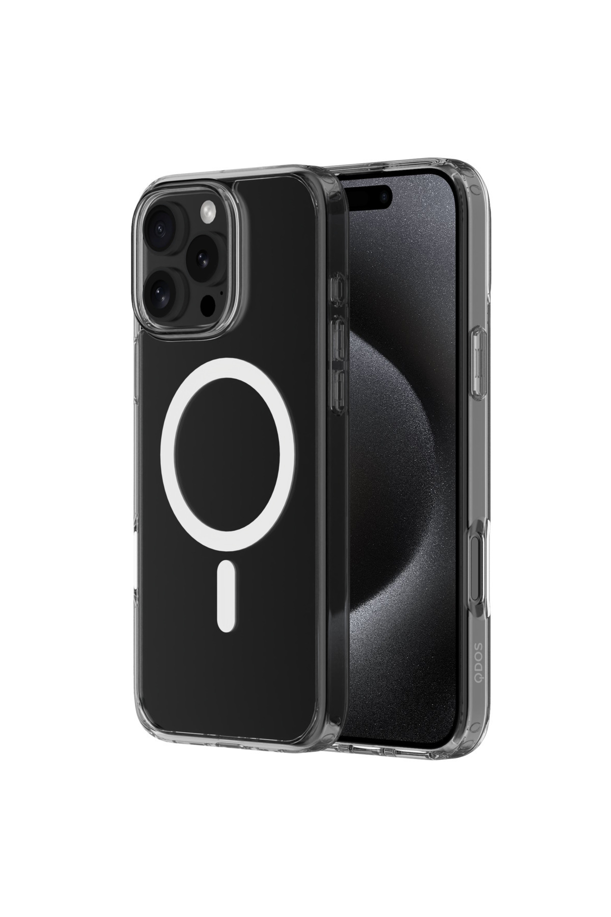 QDOS-جراب Hybrid Drop Snap لهاتف Iphone 16 Pro Max، شفاف - Magsafe، درجة عسكرية، حماية من السقوط حتى 3 أمتار. 7
