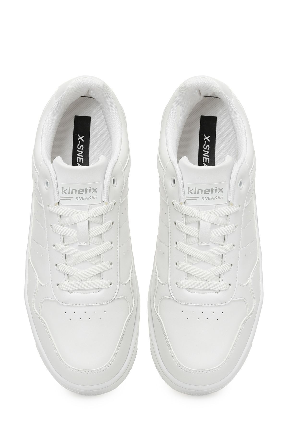 Kinetix-Men's Comfort Sole Microfiber White Sneaker Sports Shoes - Men Sport Shoes 4