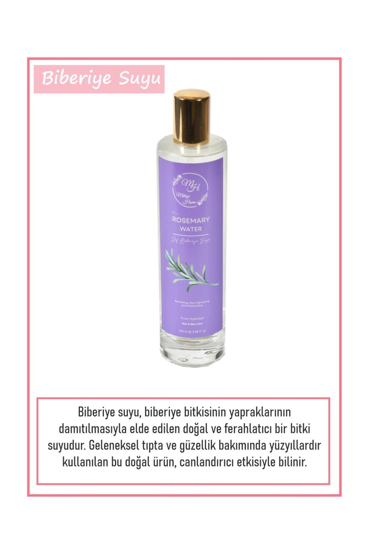Biberiye Suyu Güçlendirici Saç Toniği %100 Saf Ve Doğal Hızlı Saç Uzatma Dökülme Karşıtı 100 Ml — tonik2 — تصویر 3 از 3