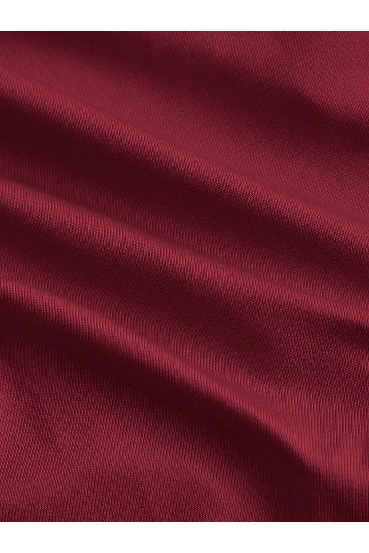 MEREN LİKE YOUR SYLE  Bordo ön büküm ince askılı crop - Görsel 4