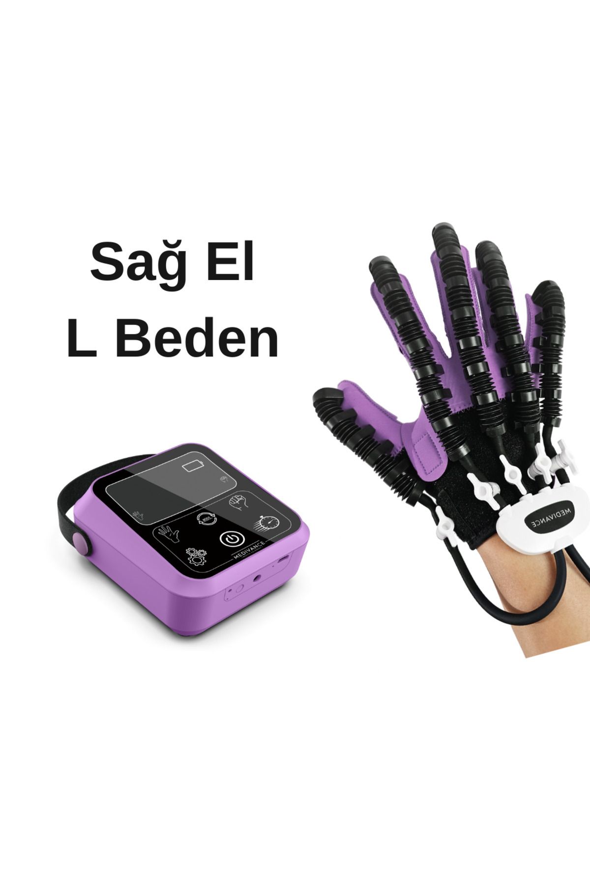 (SAĞ EL, L BEDEN) El Ve Parmak Rehabilitasyon Robot Eldiveni – Inme Ve Fizik Tedavi Egzersiz Cihazı