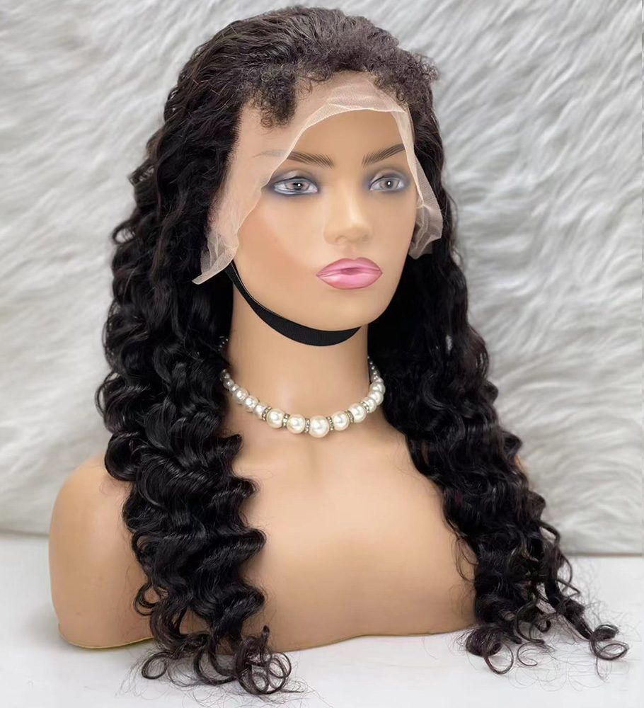 Genel Markalar Gerçek Front Lace Tül Peruk / Yoğun Dalgalı / Doğal 65 ...
