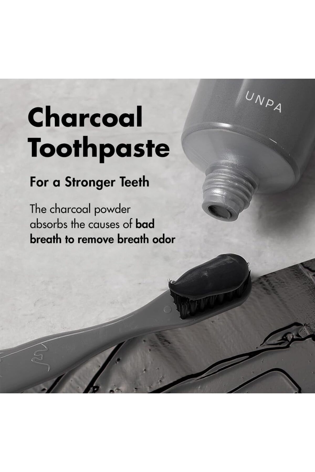 UNPA-Cha Cha Energy Toothpaste 100g | Natural Activated Charcoal Toothpaste for Sensitive Teeth Reli 4