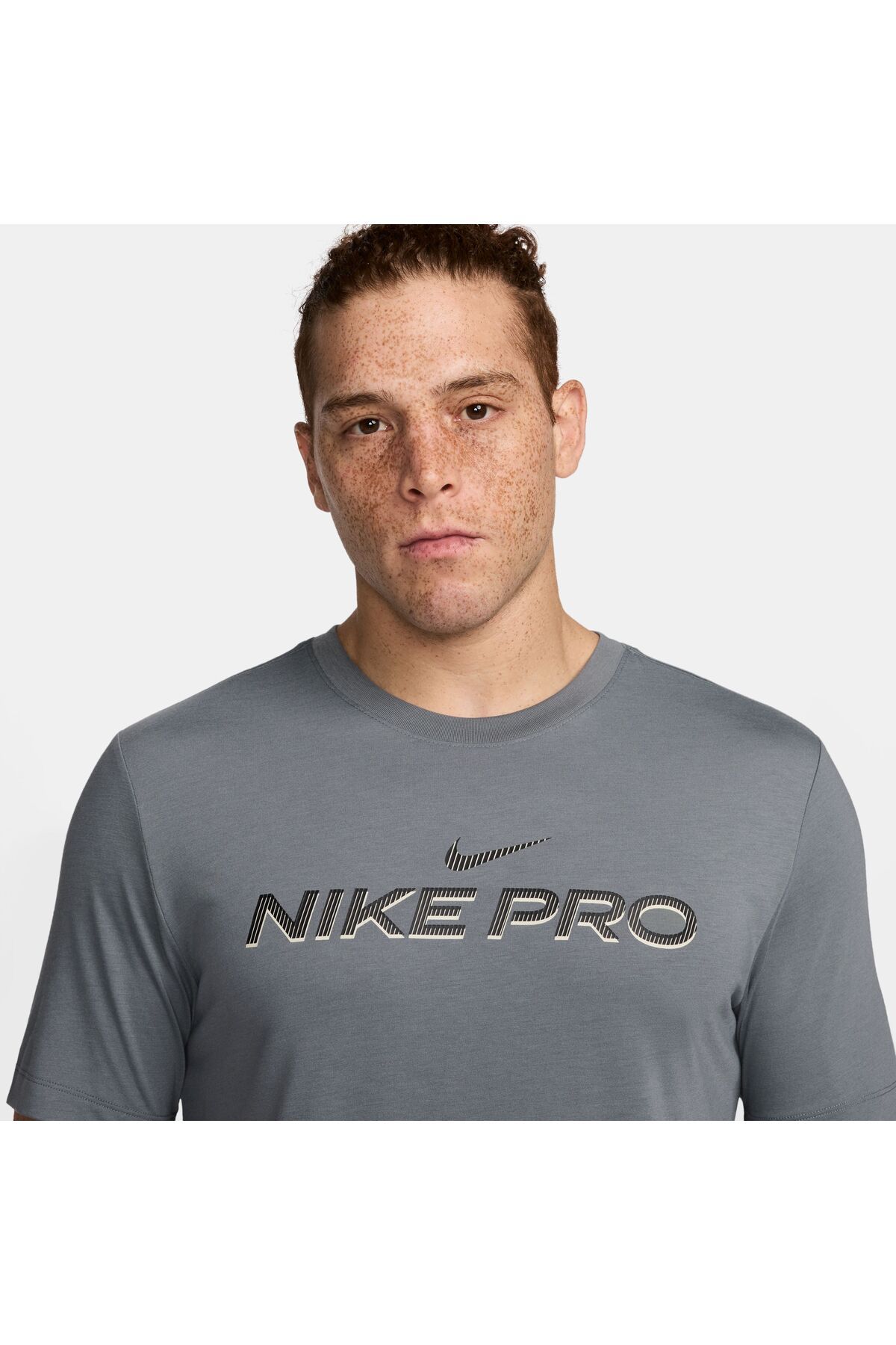 Nike-M Nk Df Tee Db Nike Pro - Coolgrey 4
