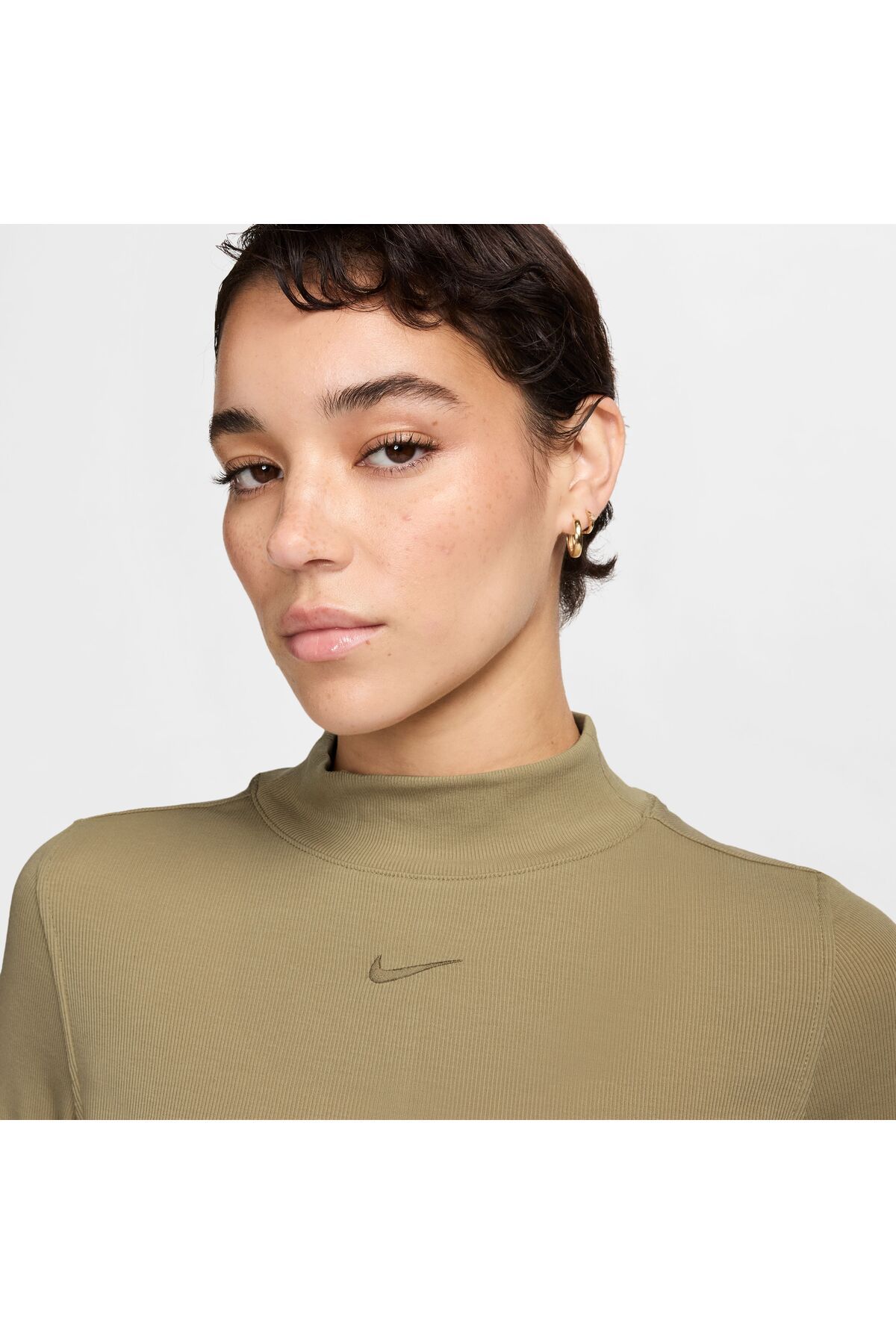 Nike-W Nsw Essntl Rib Mock Ls Top 4