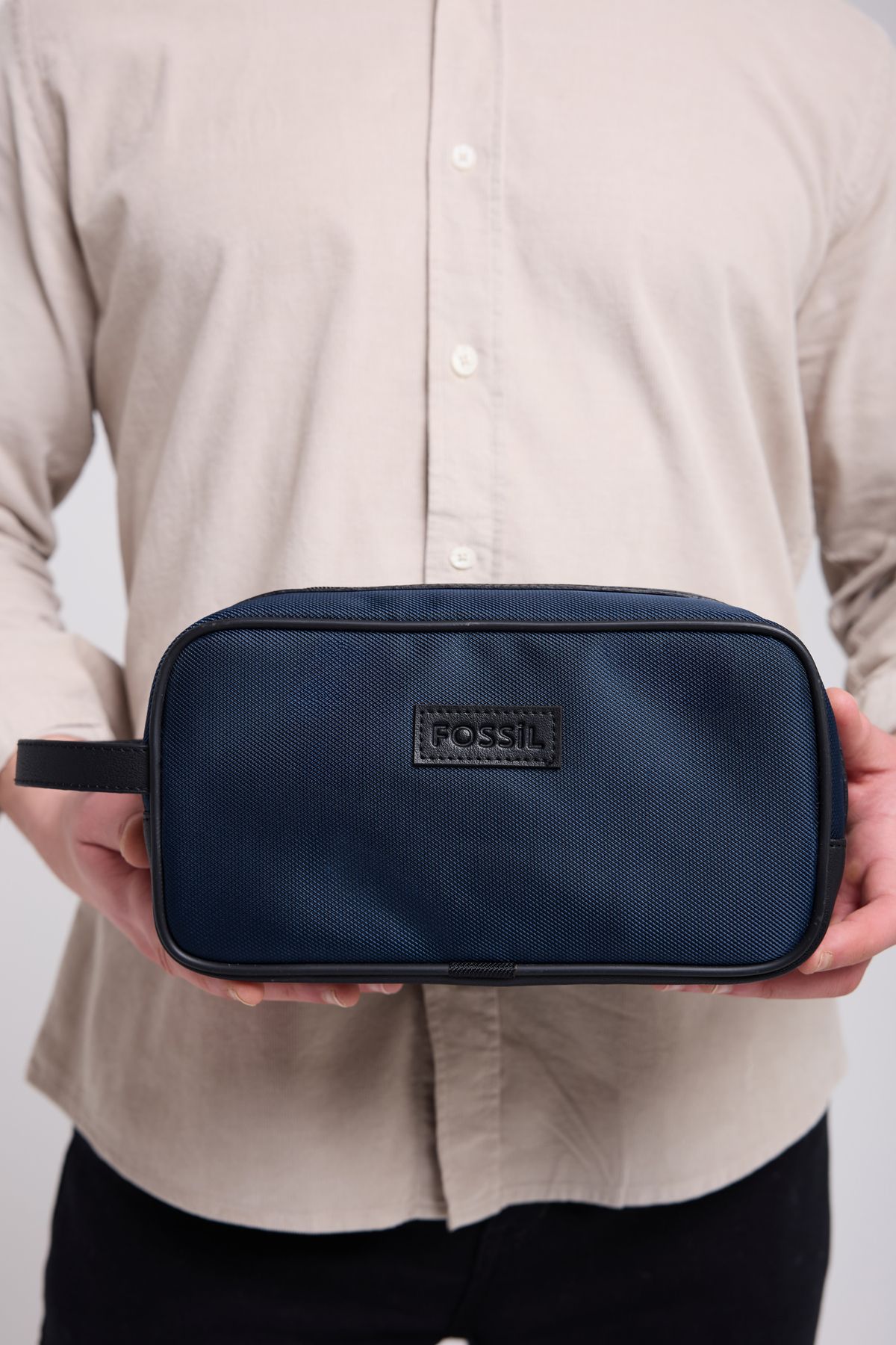 Fossil Granatowy Męski Zestaw Kosmetyków - Care Shaving Bag, Shaving Clutch - Daily 01fi2000 Mężczyzna - Pojedynczy wymiar