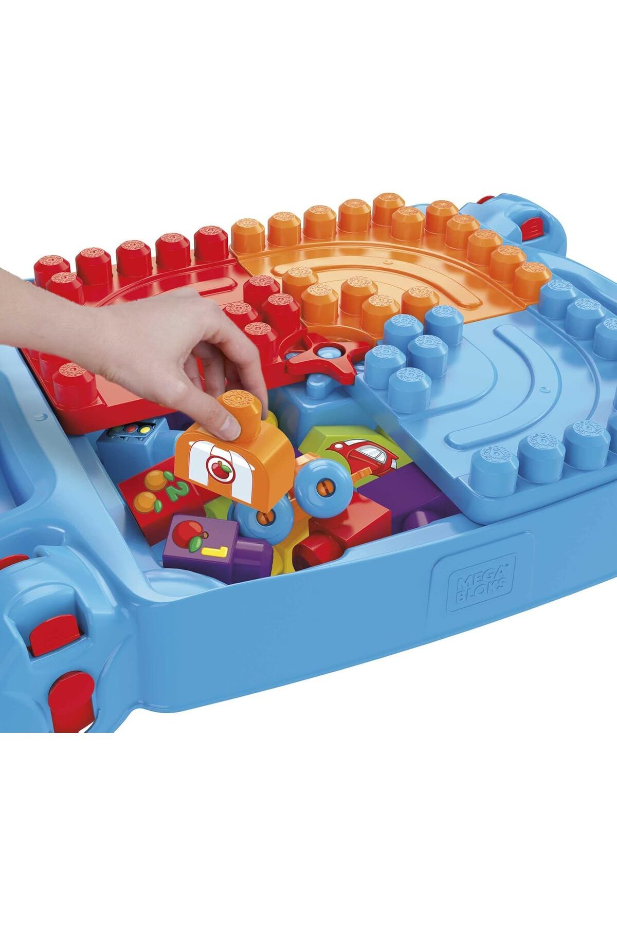 MEGA-Bloks First Builders Build 'n Learn Table with Big Building Blocks, Building Toys for Toddlers 4