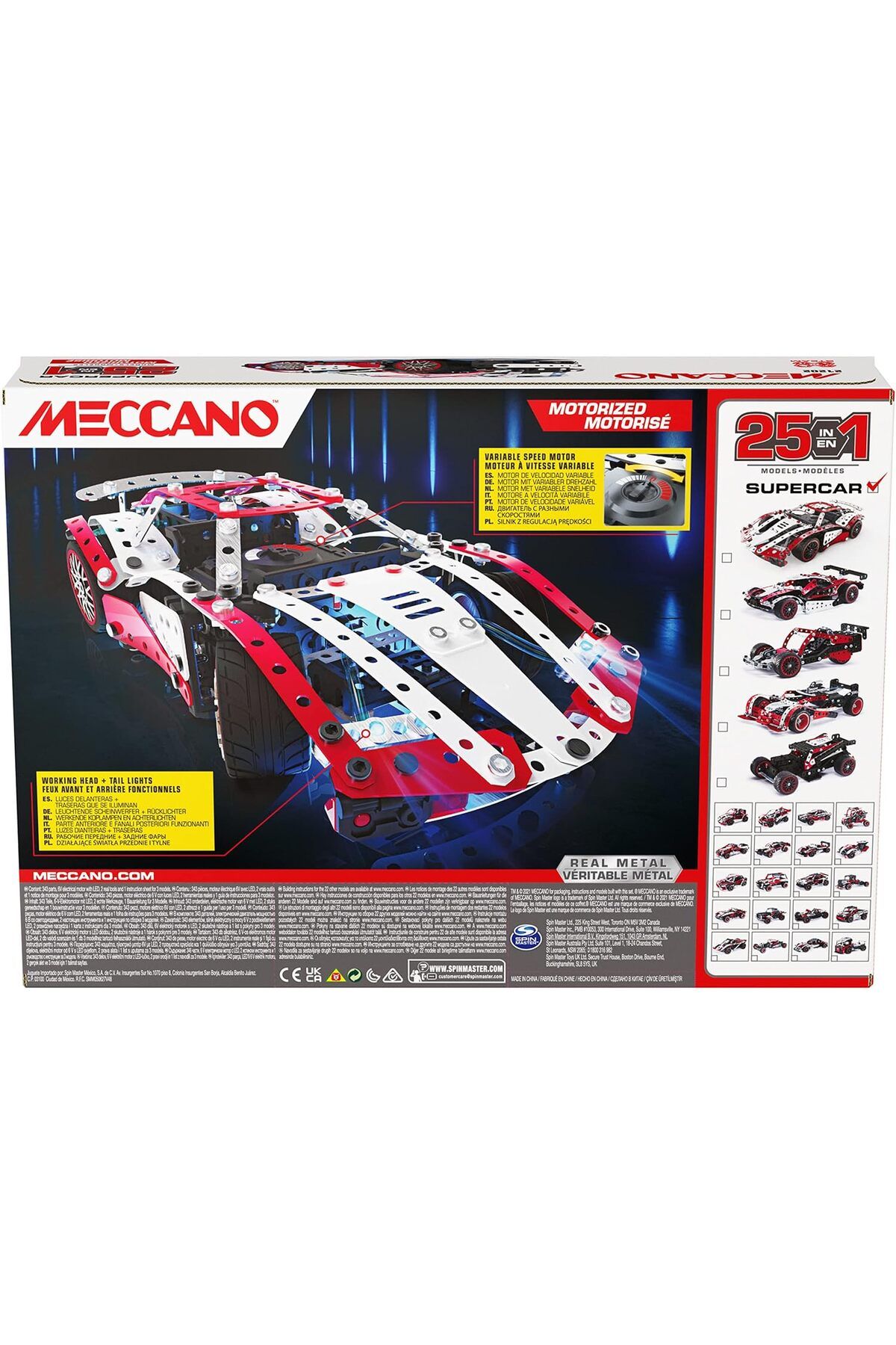 Meccano-Playset Meccano Supercar 347 Pieces 6