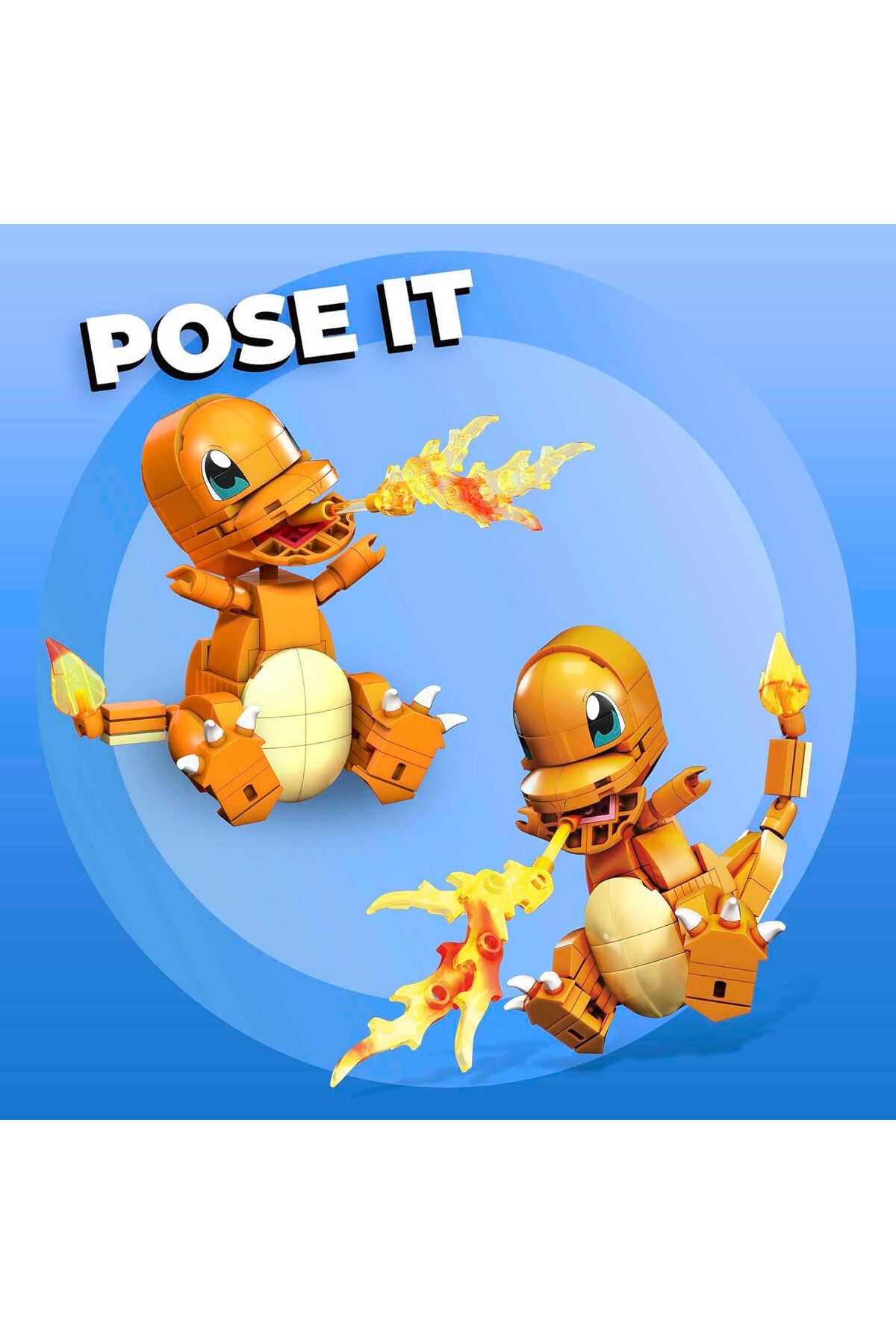 مجموعه ساختنی چارماندر Construx پوکمون همراه با فیگورهای شخصیت، اسباببازیهای ساختنی برای کودکان (۱۸)