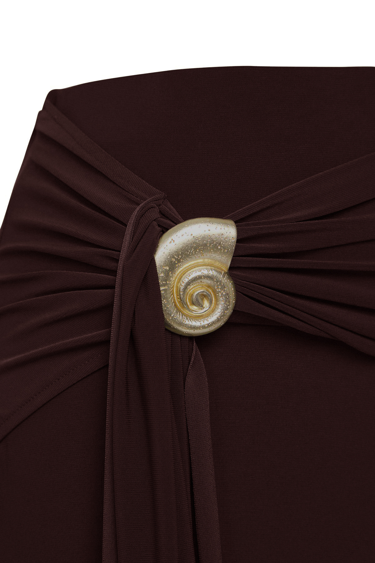 Trendyolmilla  Kahverengi Vücuda Oturan Aksesuar Detaylı Örme Uzun Etek TPRSS25ET00004 - Görsel 4