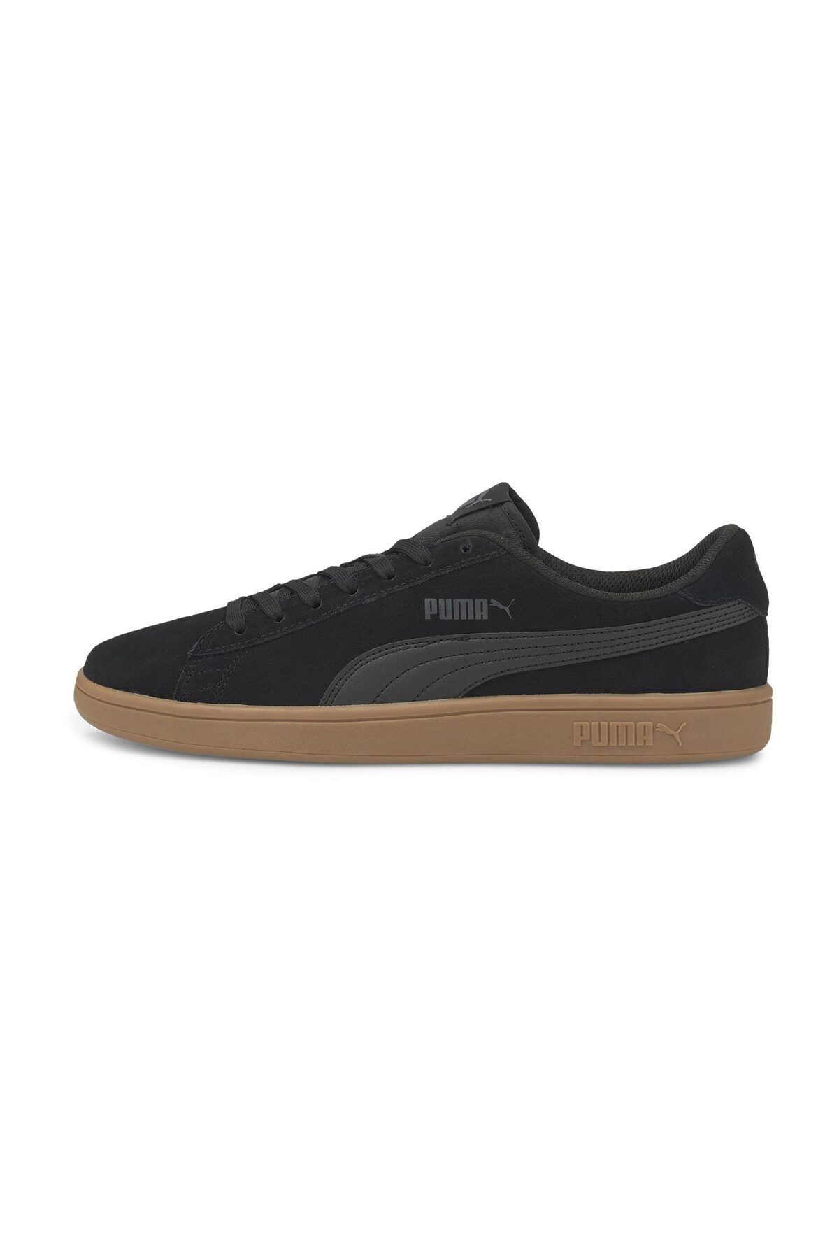 Puma-Čierne pánske kožené tenisky SMASH V2 100323979 3
