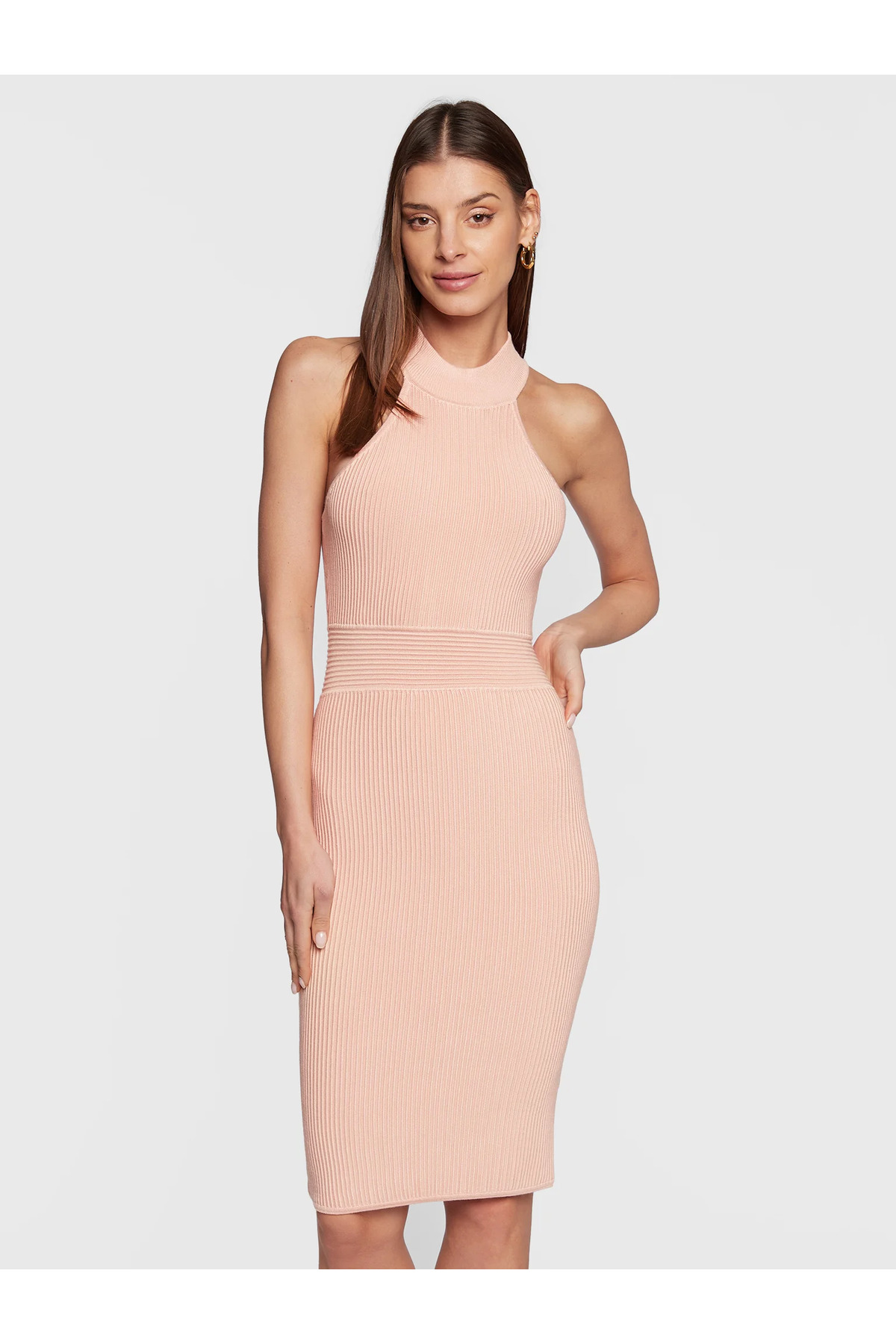Guess Róz Guess Rochie din tricot Roz Adulti- Trendyol