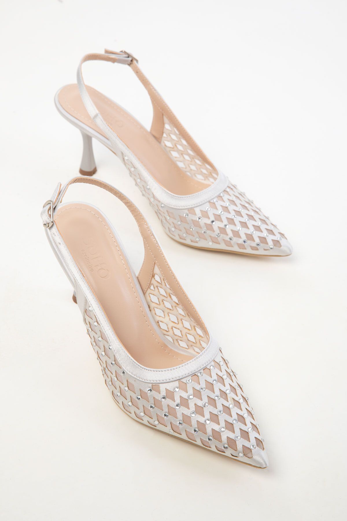 SOHO-Graue klassische Damenschuhe mit Absatz 20442 2
