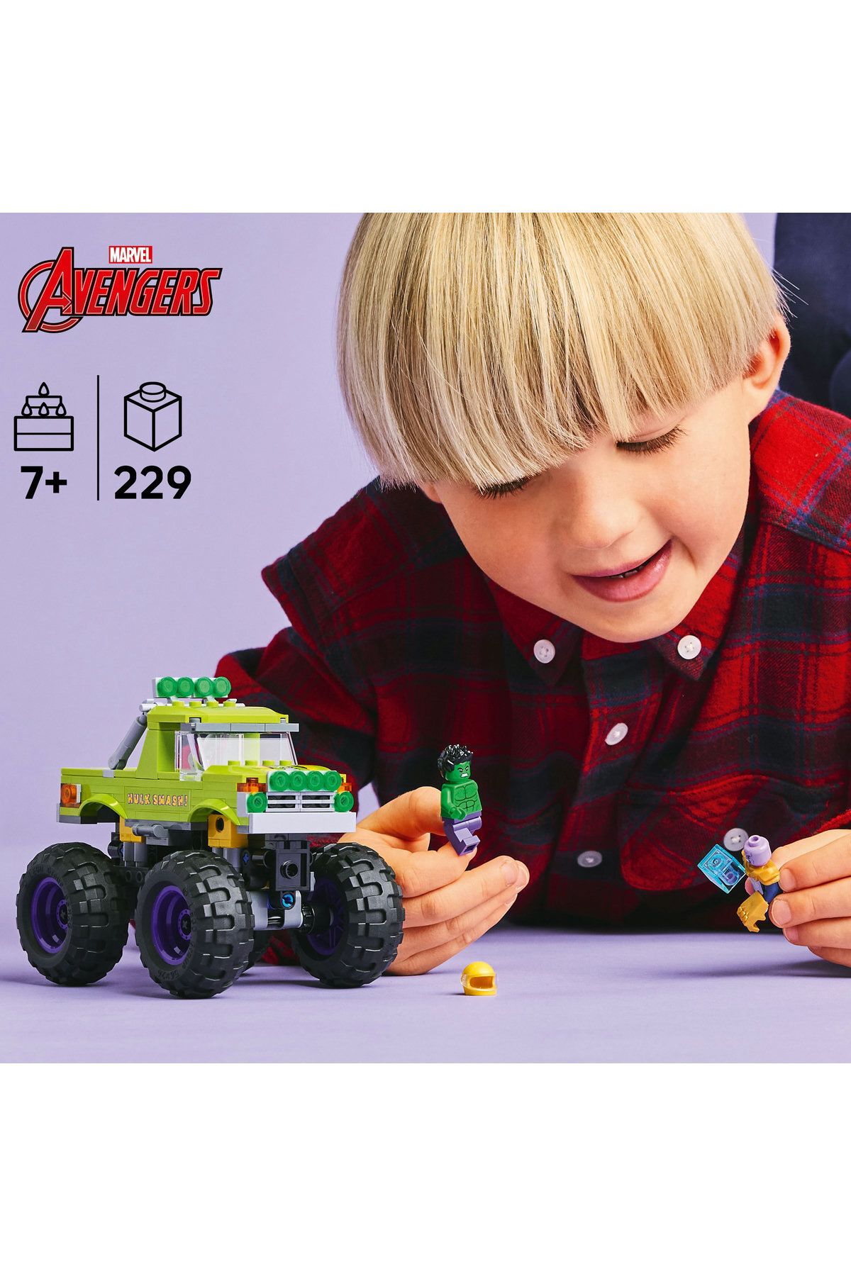 LEGO-®   Marvel Hulk Truck Vs Thanos 76312 - 7+ Creative Toy Construction Set (229 Pieces) 5