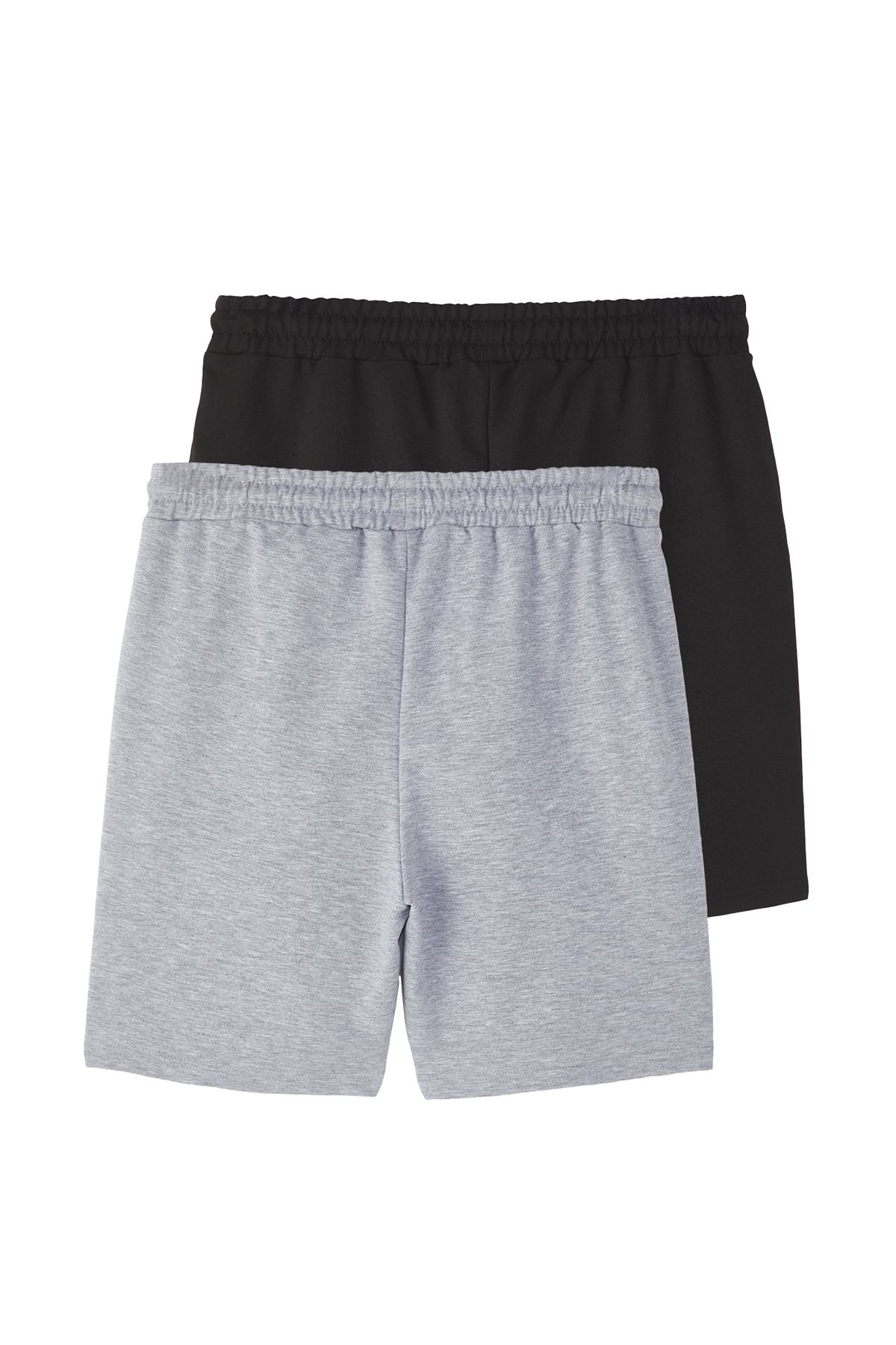 Trendyol Collection-Schwarz-graue 2er-Pack Shorts mit normaler/normaler Passform und Bermuda TMNSS25SR00042 10