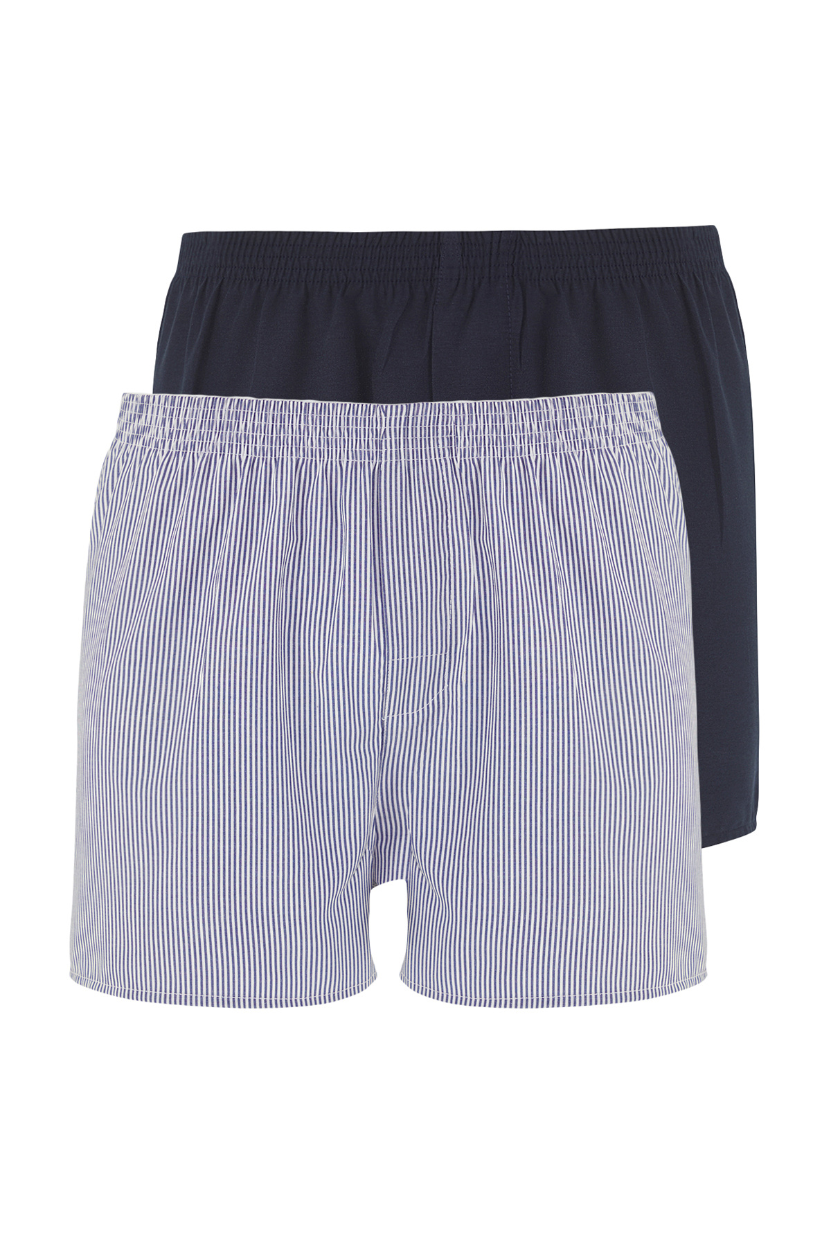 Trendyol Collection-Marineblaue Boxershorts aus gewebter Baumwolle im 2er-Pack TMNSS25BX00009 1