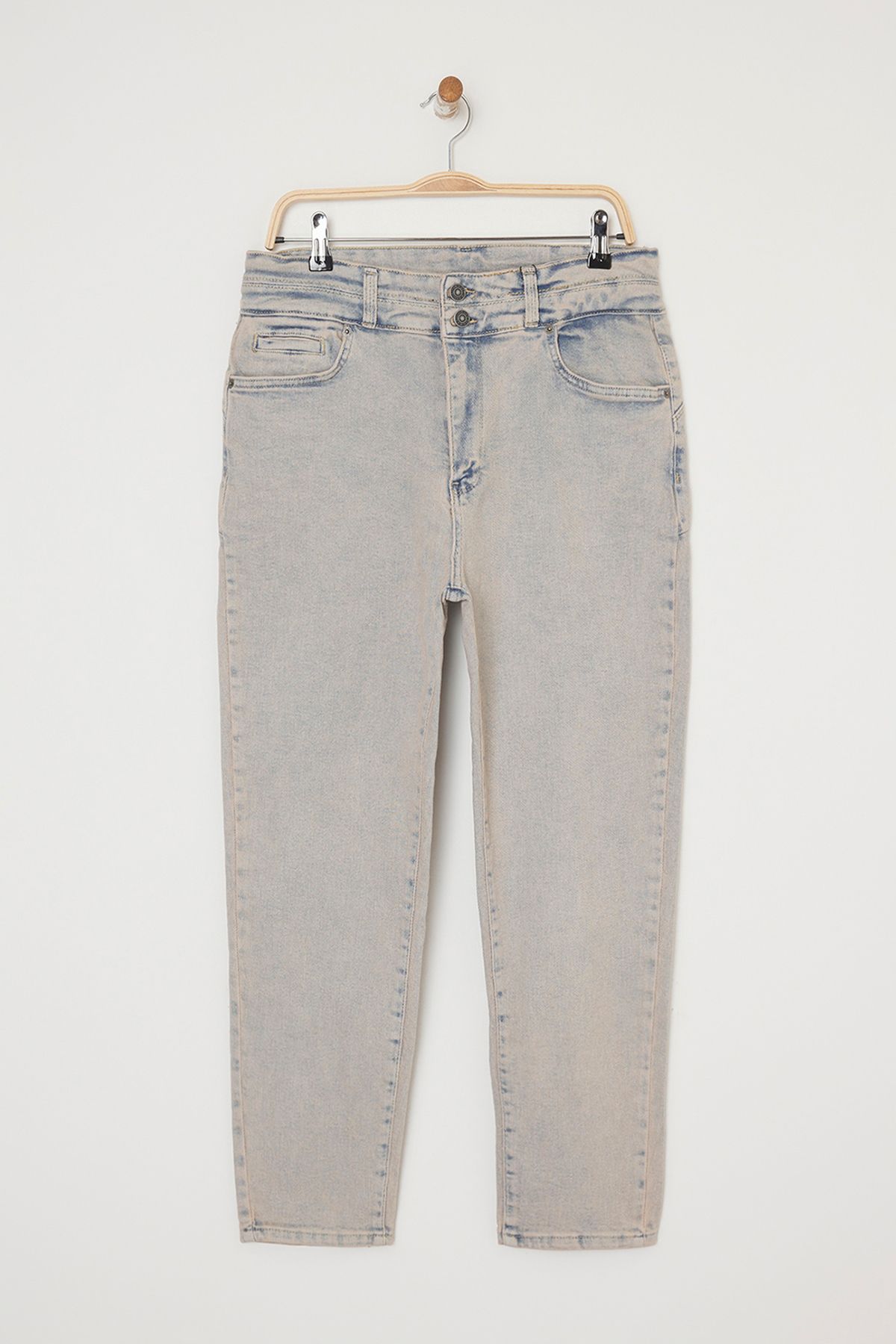 Trendyol Curve-Blue High Waist Stretchy Skinny Plus Size Jeans Tbbaw25Cj00024 10