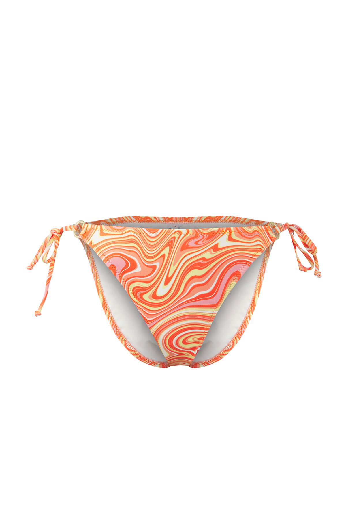 Trendyol Collection-Abstract Patterned Regular Bikini Bottom with Accessories Tbess24Ba00135 7