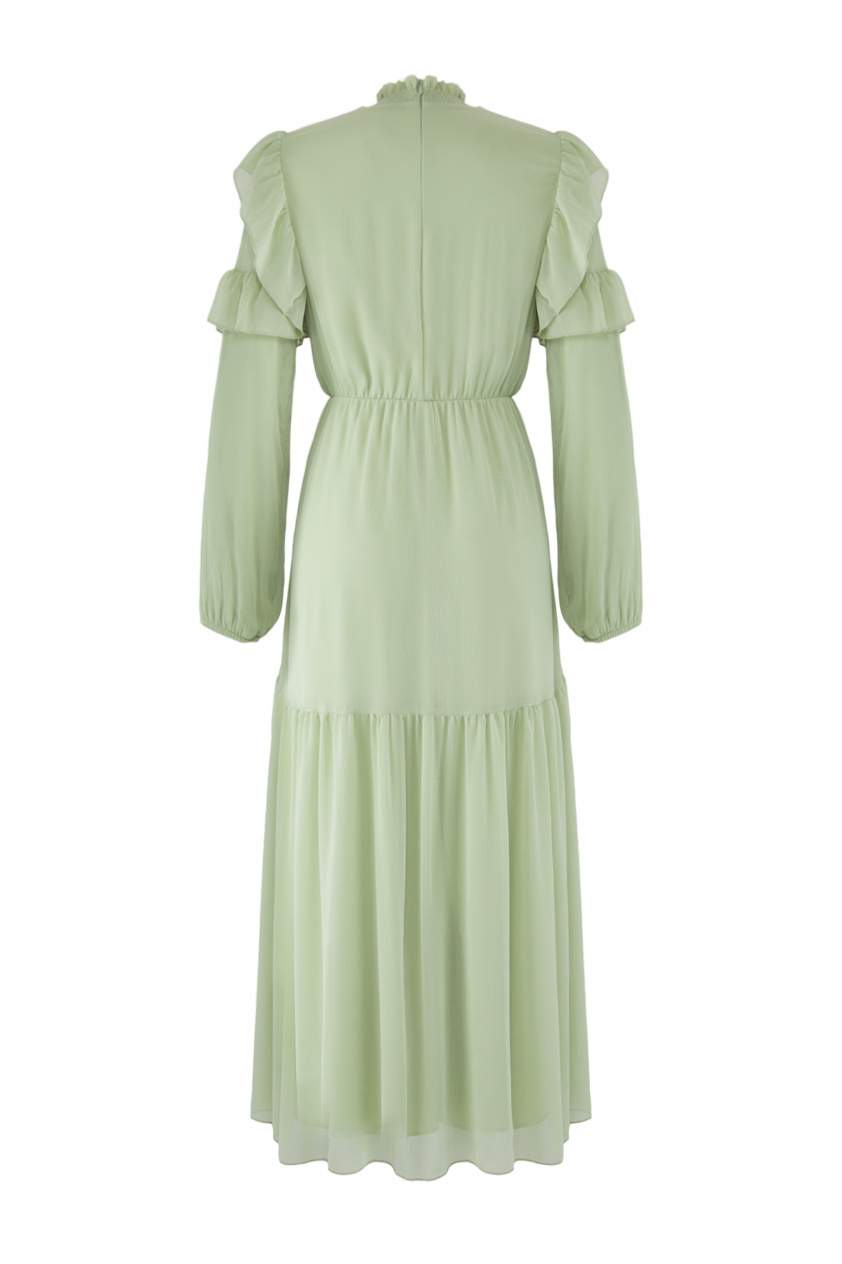 Trendyol Modest-Sukienka z podszewką z szyfonu w kolorze miętowym TCTSS25EB00108 6