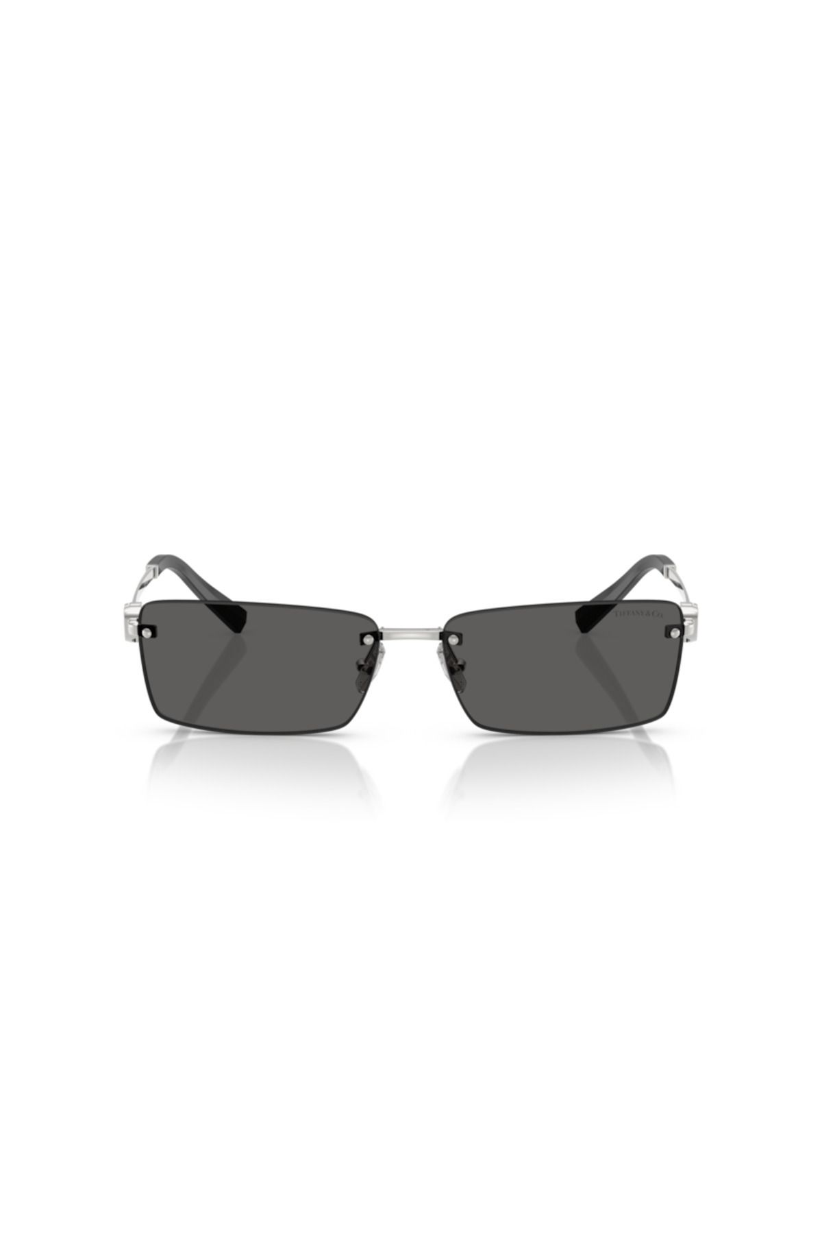 Tiffany-0TF3108B 6001S460 نظارة شمسية للجنسين مستطيلة معدنية فضية بدون إطار للبالغين 4