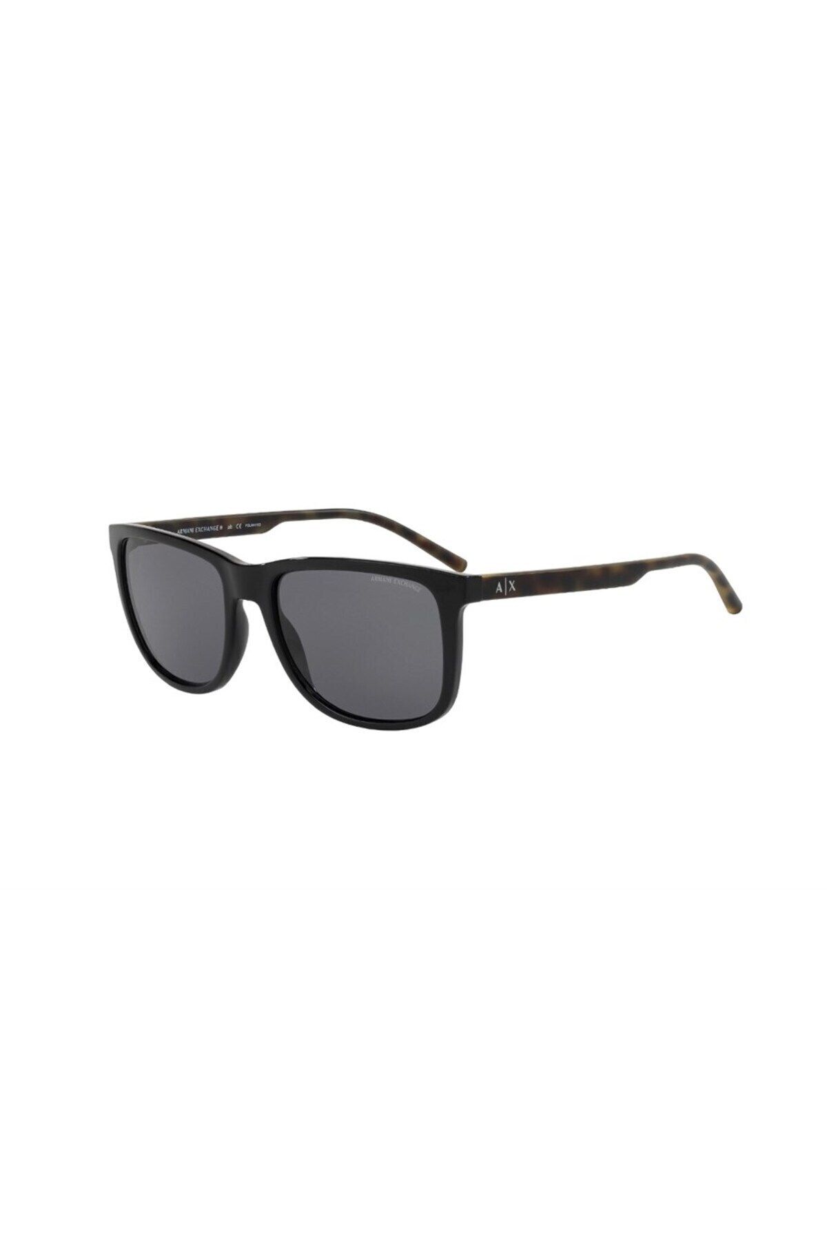 Armani Exchange-نظارة شمسية بإطار وسادة للرجال - Ax 4070s - مقاس العدسة: 57 مم - أسود لامع 1
