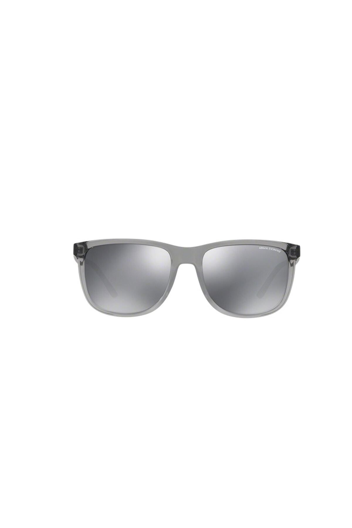 Armani Exchange-نظارة شمسية بإطار وسادة للرجال - Ax 4070s - مقاس العدسة: 57 مم - رمادي لامع 3