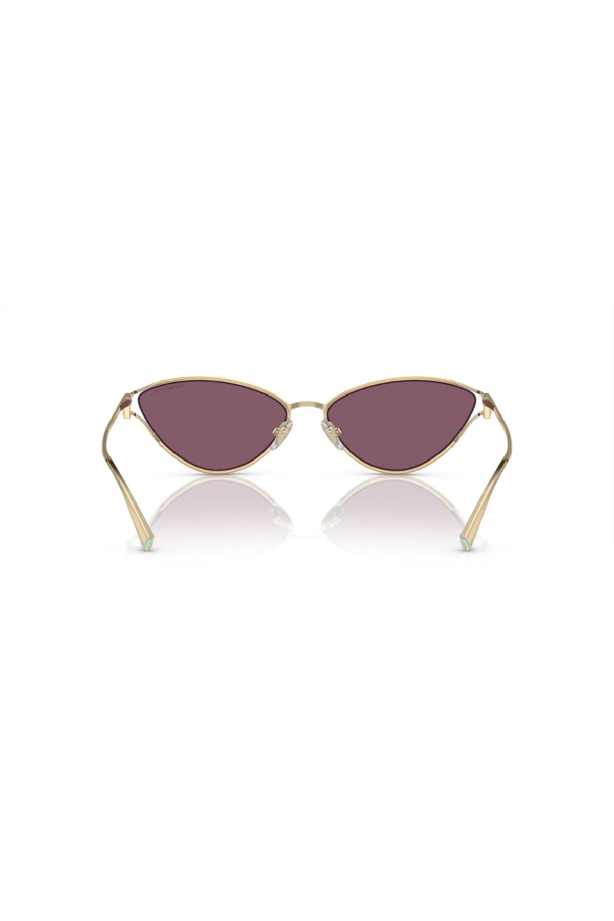 Tiffany-نموذج 0TF3095 6194AK61 عين القطة المعدنية باللون الذهبي الباهت للإناث البالغات 3