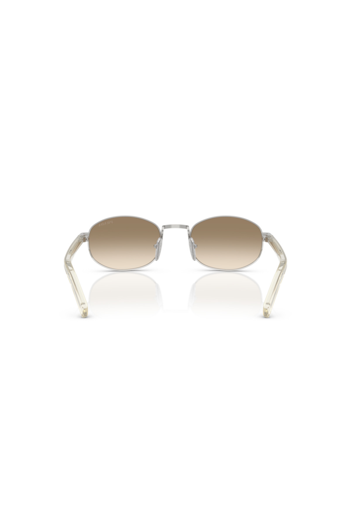 Prada-Woman Oval Sunglasses- Pr B53s - Lense Size:49mm - Silver 3
