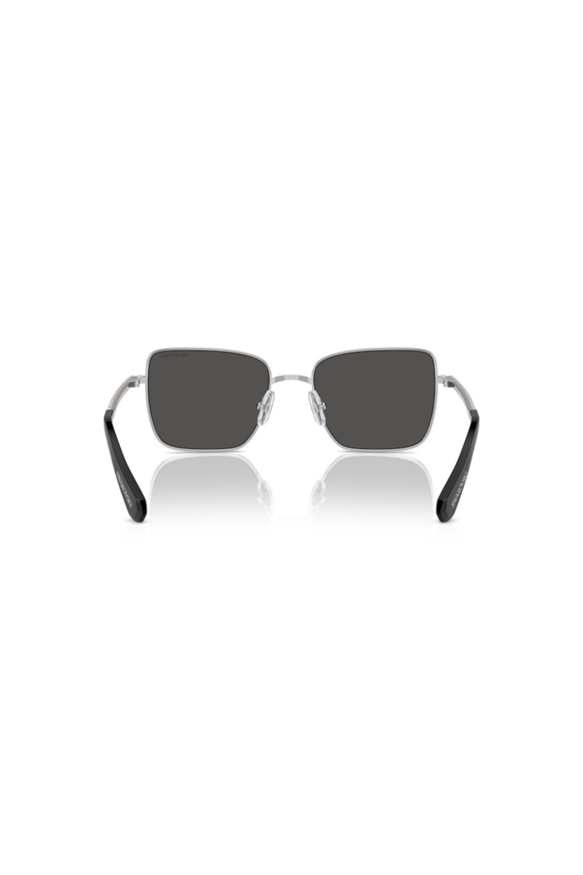 Swarovski-Woman Round Sunglasses- Sk 7015 - Lense Size:53mm - Silver 3