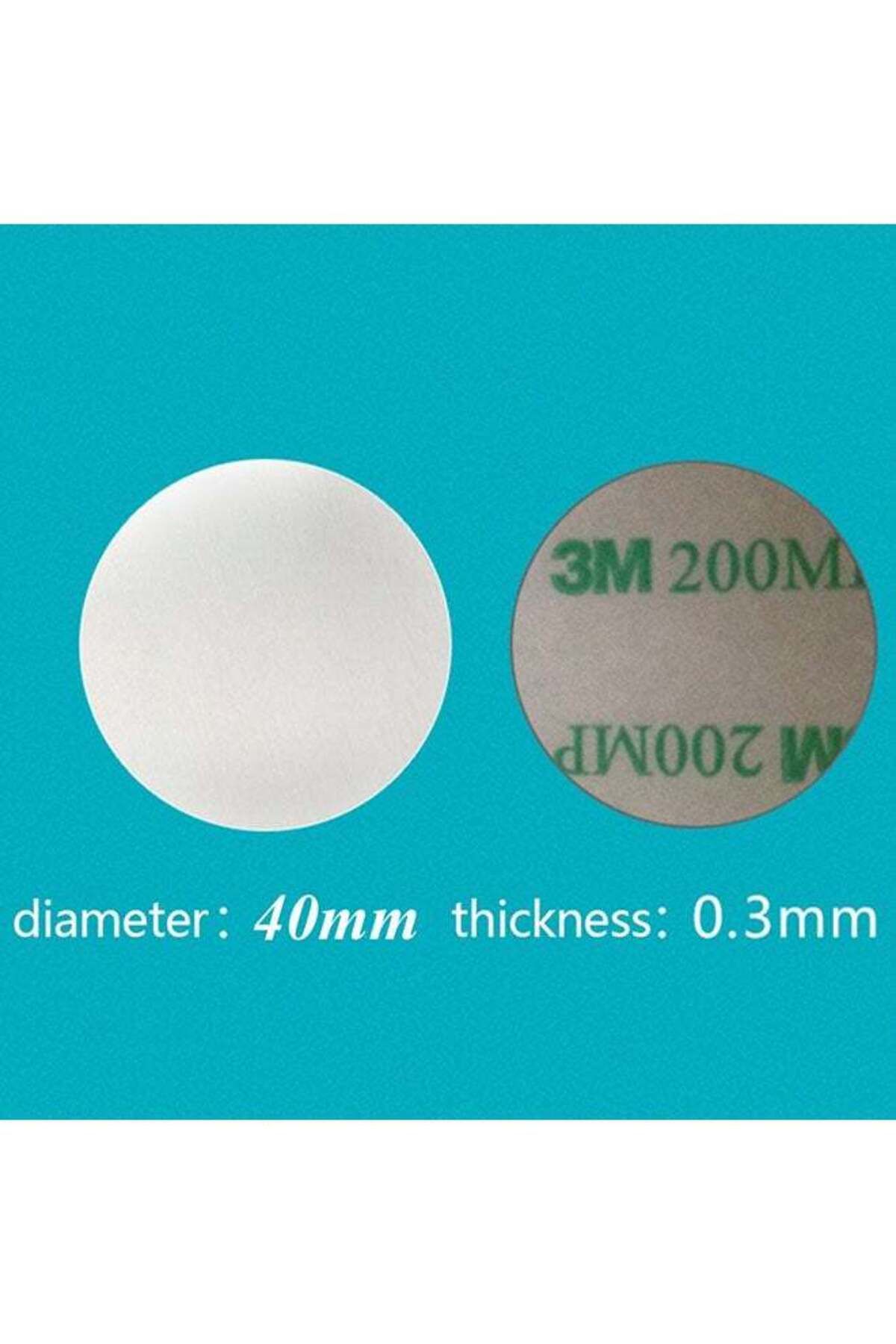Generic-20-Piece Metal Plate Disk Iron Sheet For Phone Stand Holder Silver 2