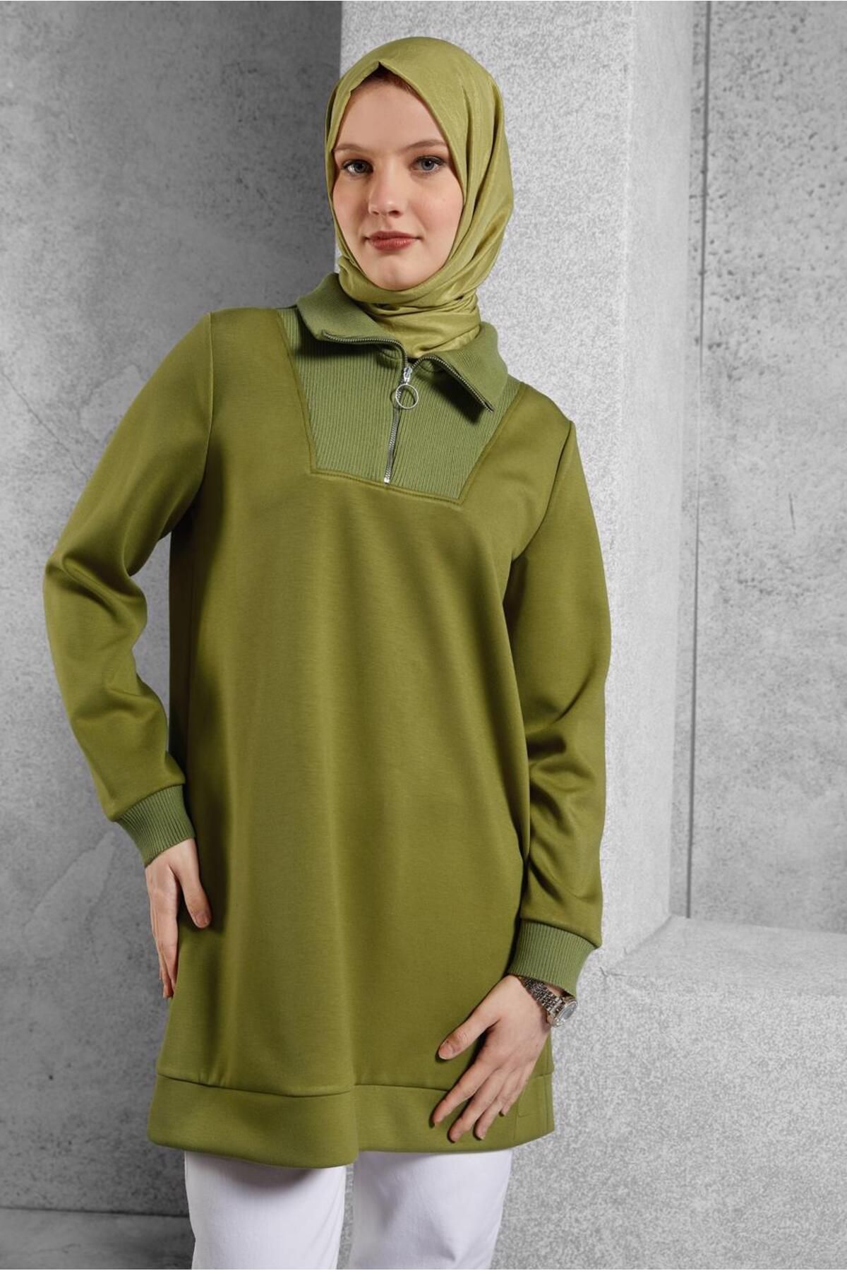TUNIC TRACKSUIT SIDE زیپ دار 45287 Alvina