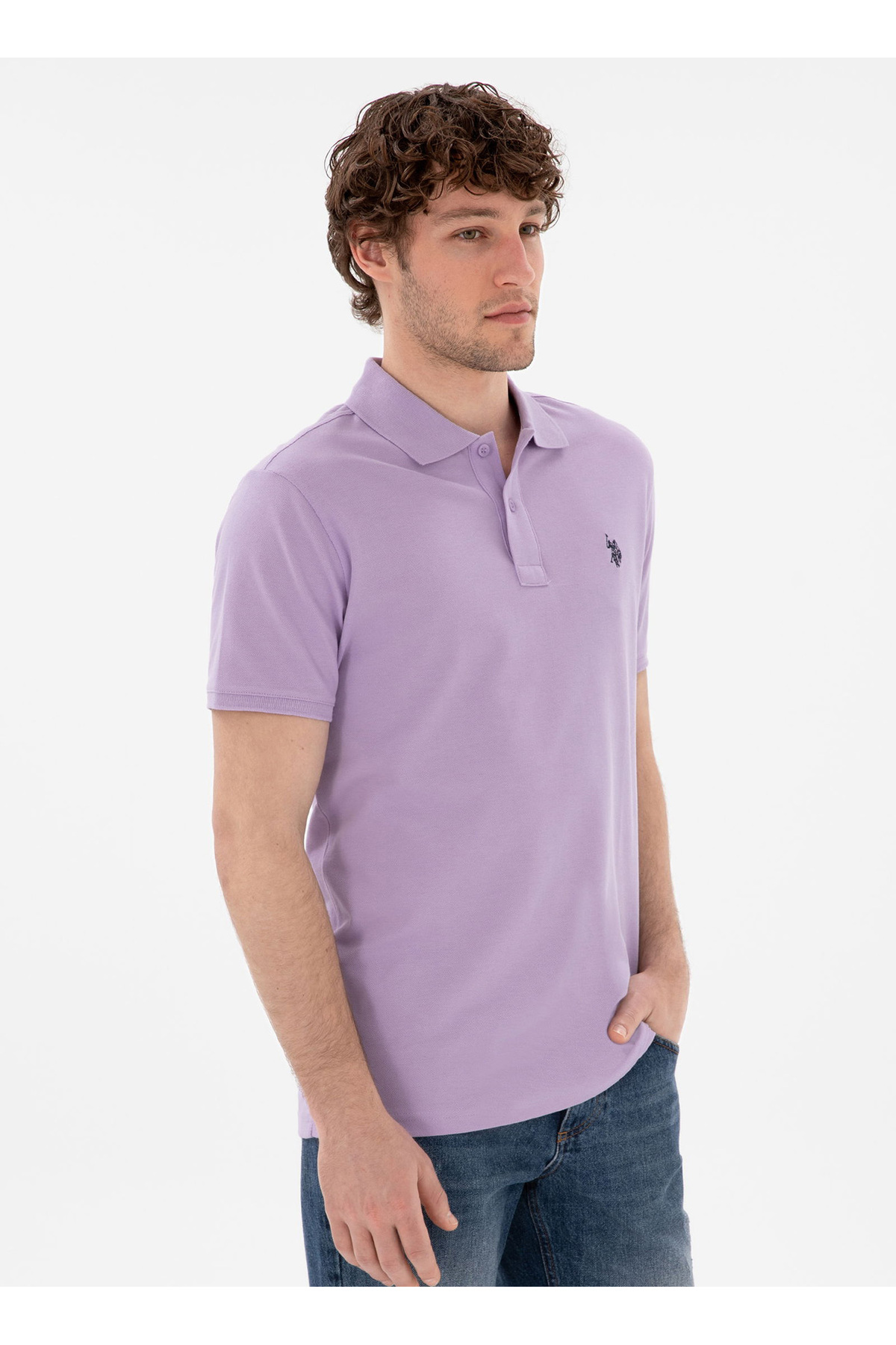 یو اس پولو تی‌شرت پولو مردانه BASE. Polo Assn. Lilac GTP04