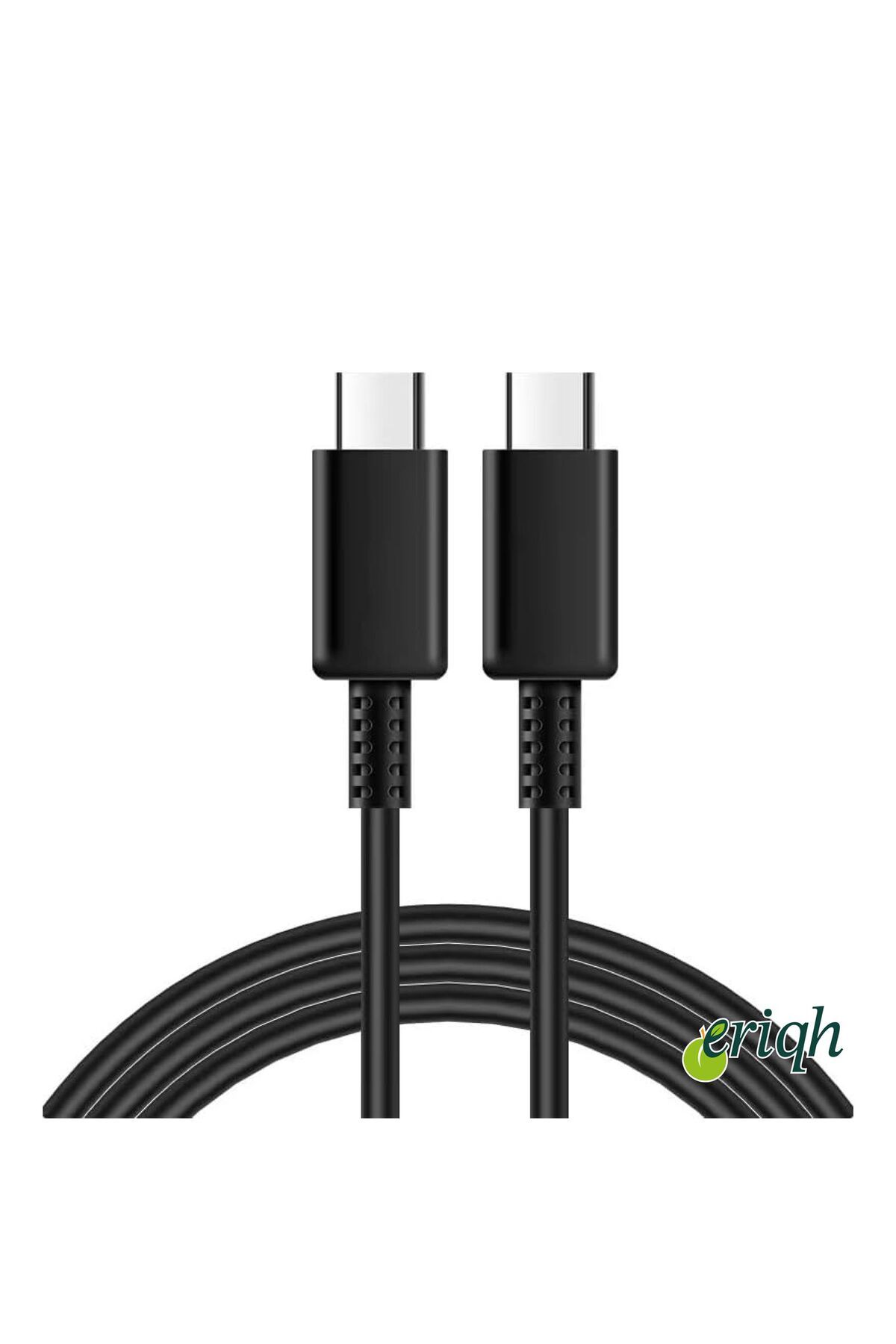 eriqh USB Type-C - USB Type-C kablo, veri kablosu, şarj kablosu, 1 m, 3 A, siyah A-KALİTE