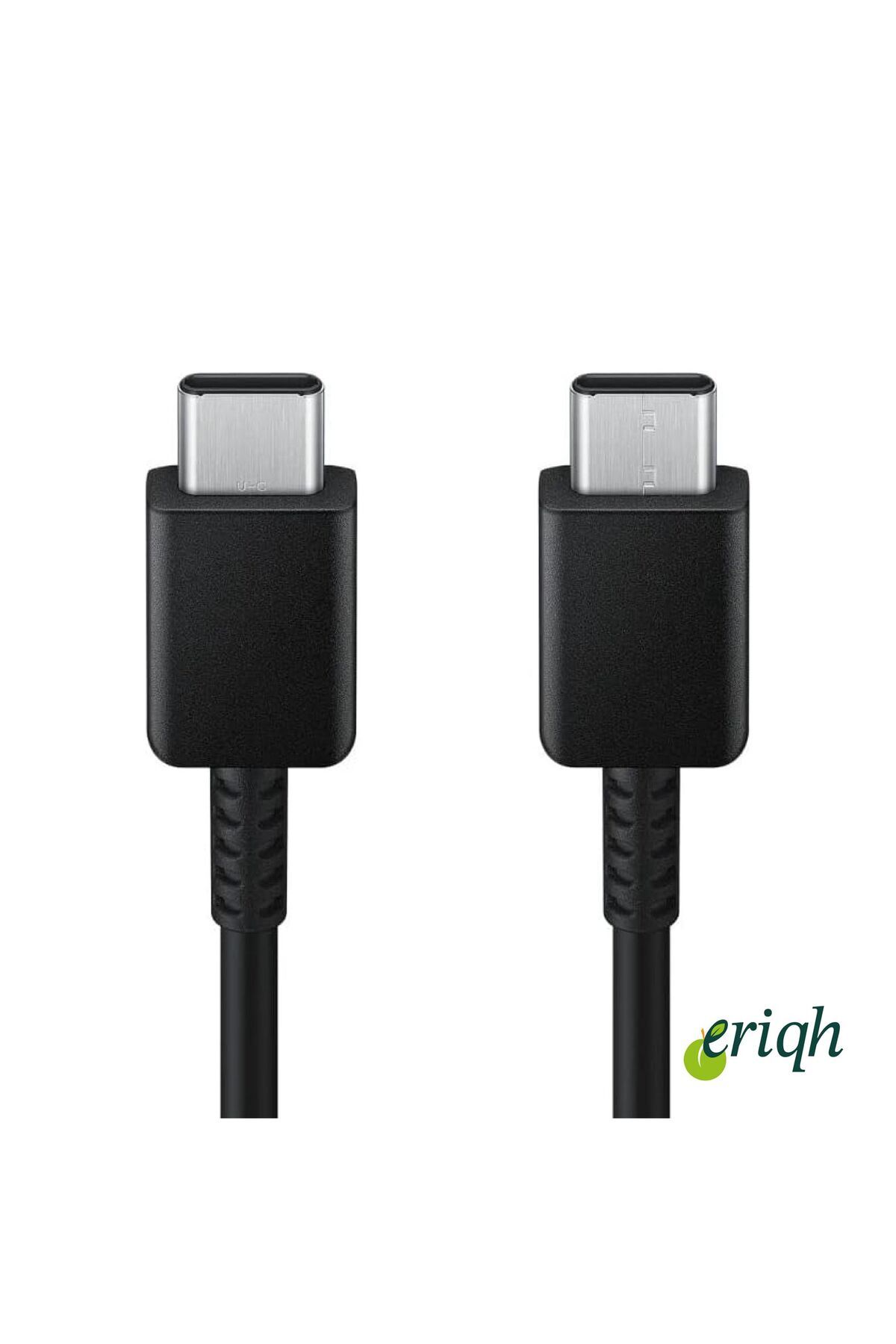 eriqh USB Type-C - USB Type-C kablo, veri kablosu, şarj kablosu, 1,8 m, 3 A, siyah A-KALİTE