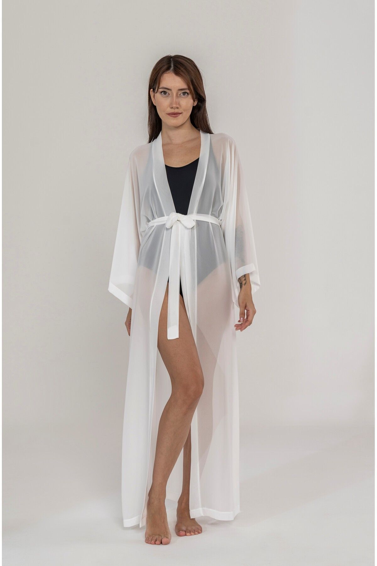 BEJ DOKU ŞİFON PAREO / KİMONO