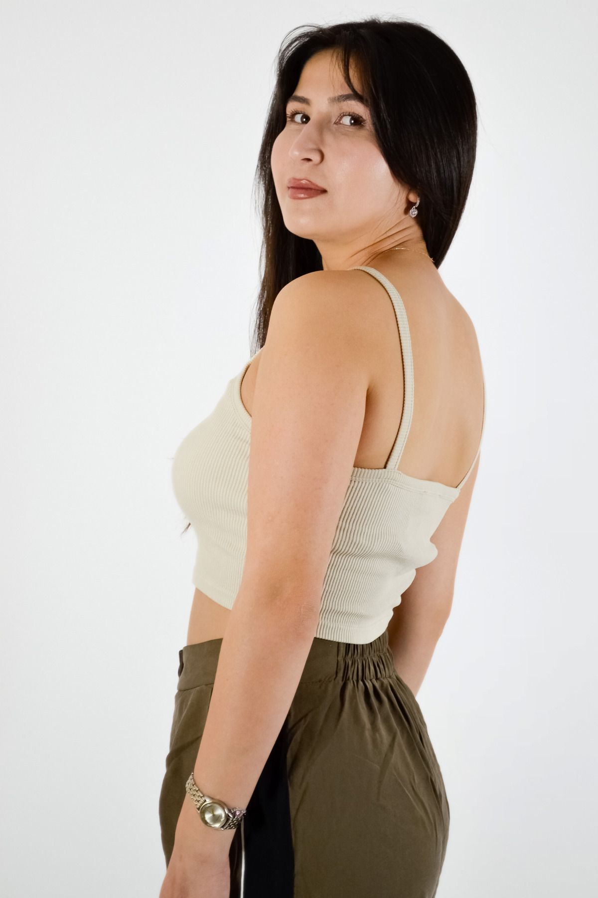 BUSEM-Rope Strap Ribbed Crop Tank Top 5