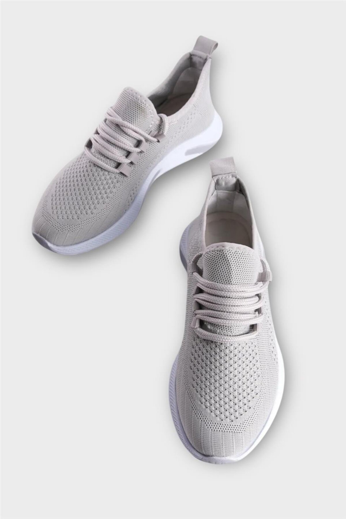Liger Unisex Yazlık Triko Spor Ayakkabı GRİ - BEYAZ görsel 7