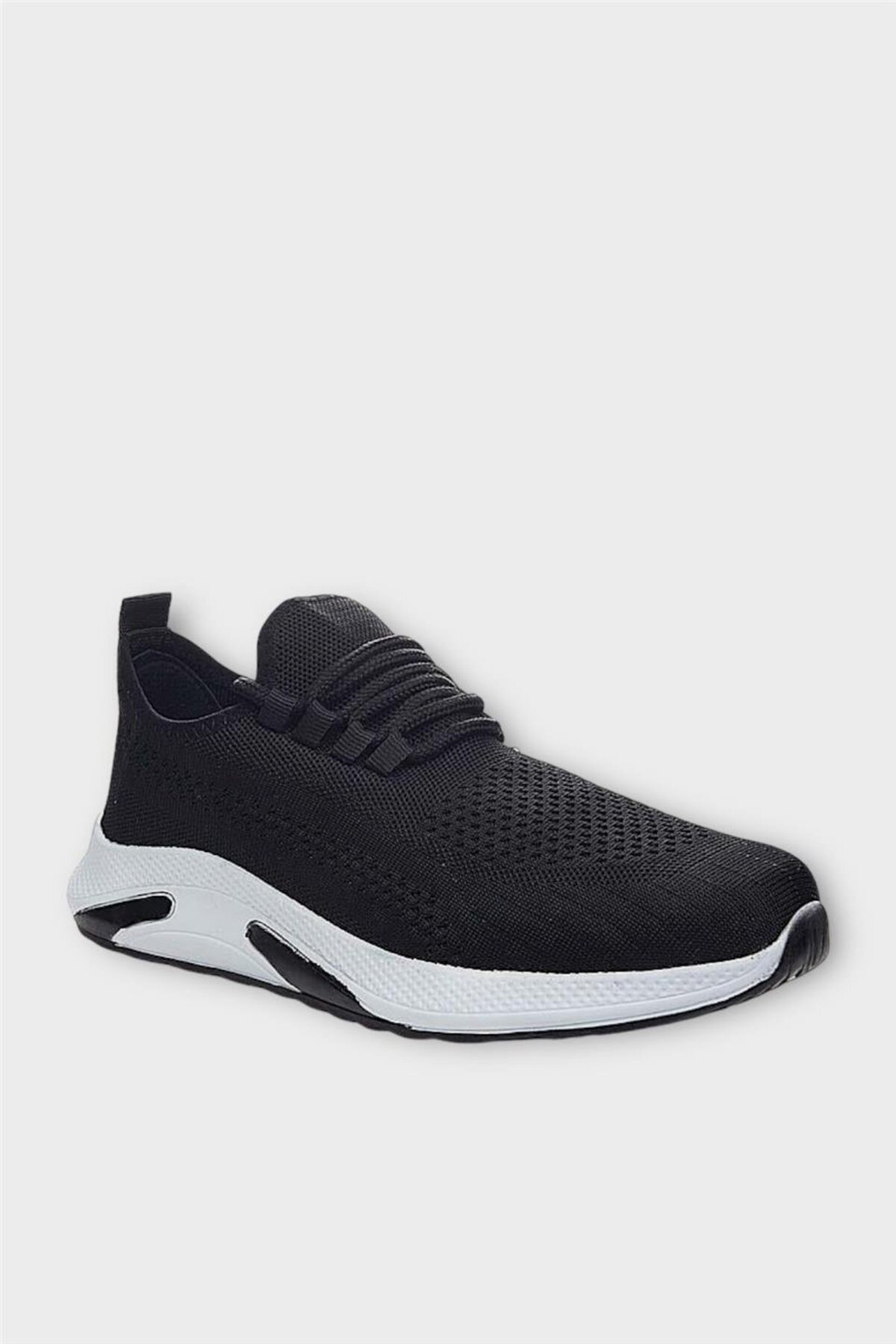Unisex Yazlık Triko Spor Ayakkabı SİYAH - BEYAZ — مشکی 3322 — تصویر 2 از 7