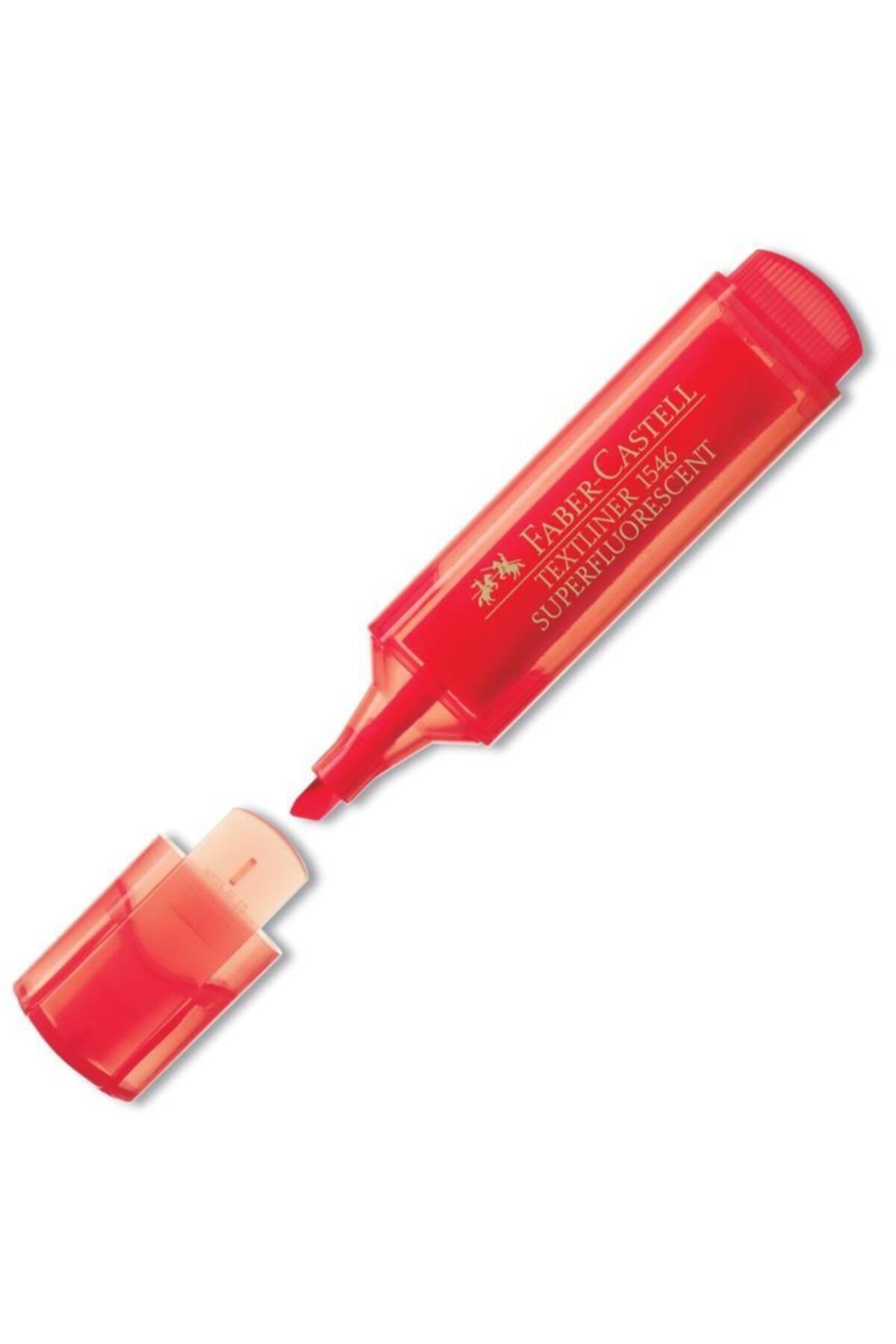 Faber Castell-Fosforlu Kalem (ŞEFFAF GÖVDE) Turuncu 1