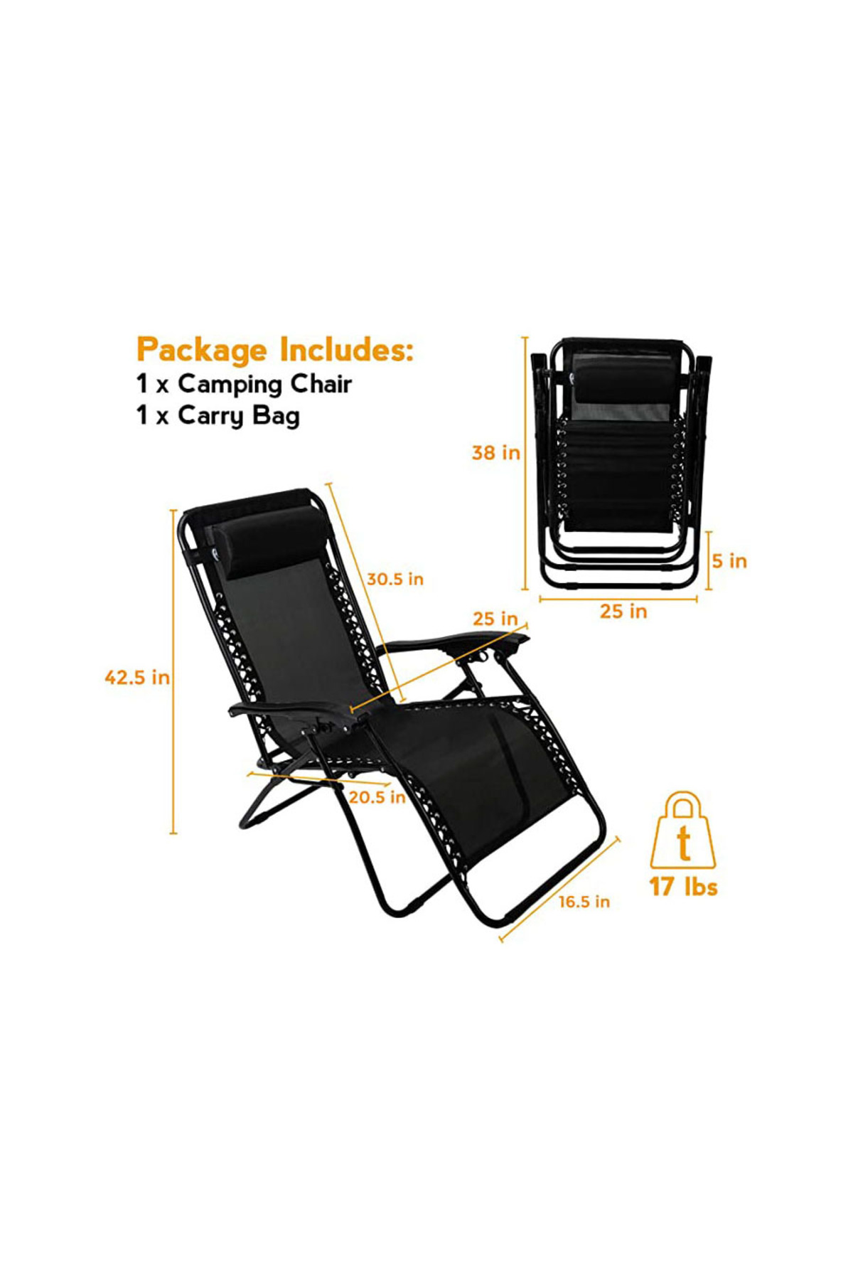 كرسي شاطئ قابل للطي وقابل للتعديل 2 في 1