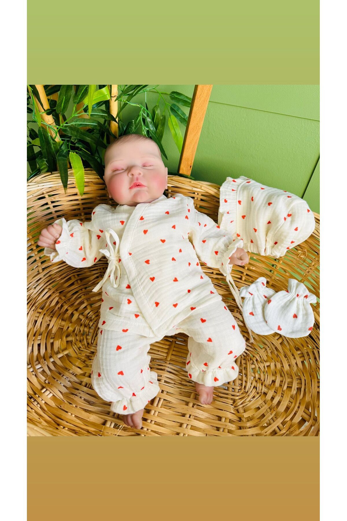 esilaaaksesuar KALPLİ MÜSLİN 4 LÜ TAKIM %100 ORGANİK %100 PAMUK