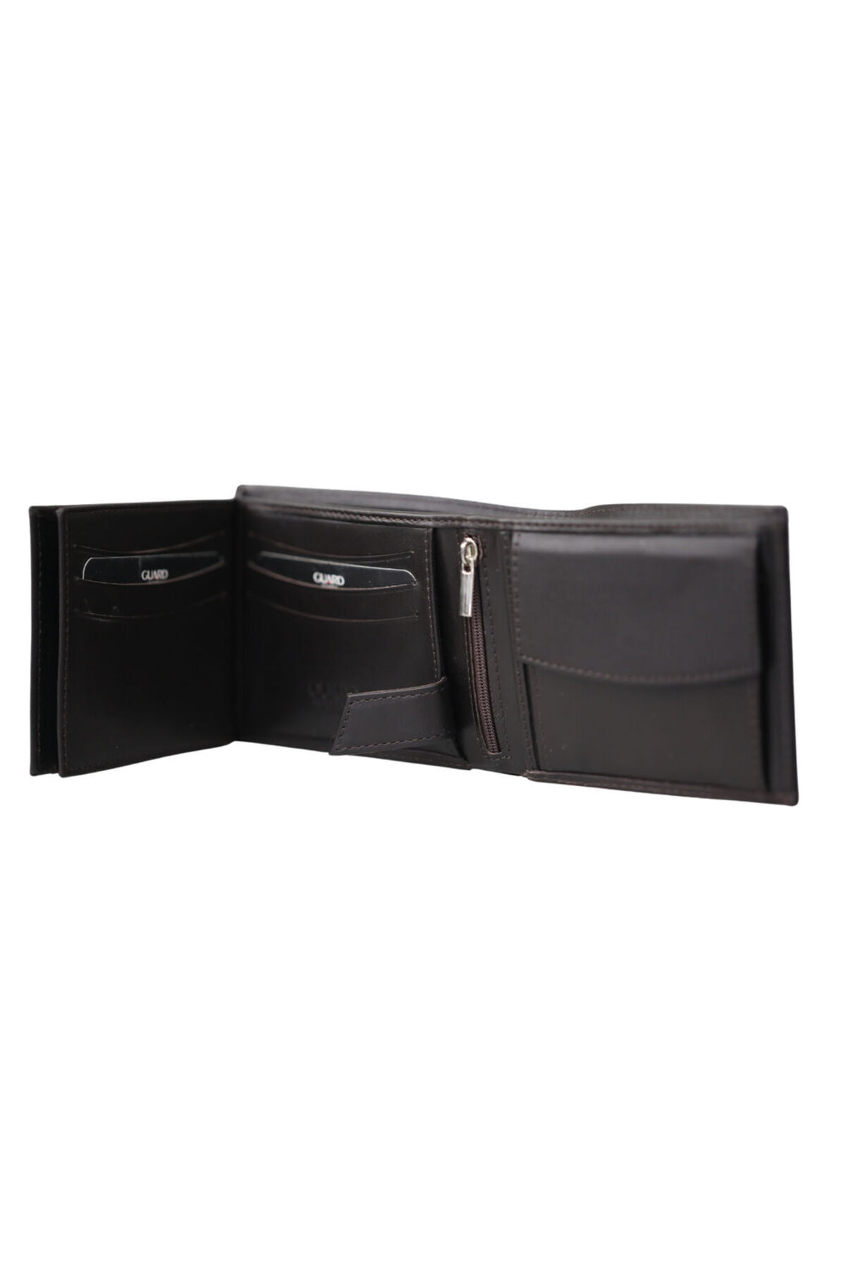 GUARD-Brown Genuine Leather Men's Wallet with Coin Compartment - Grd250322Wt1864 3