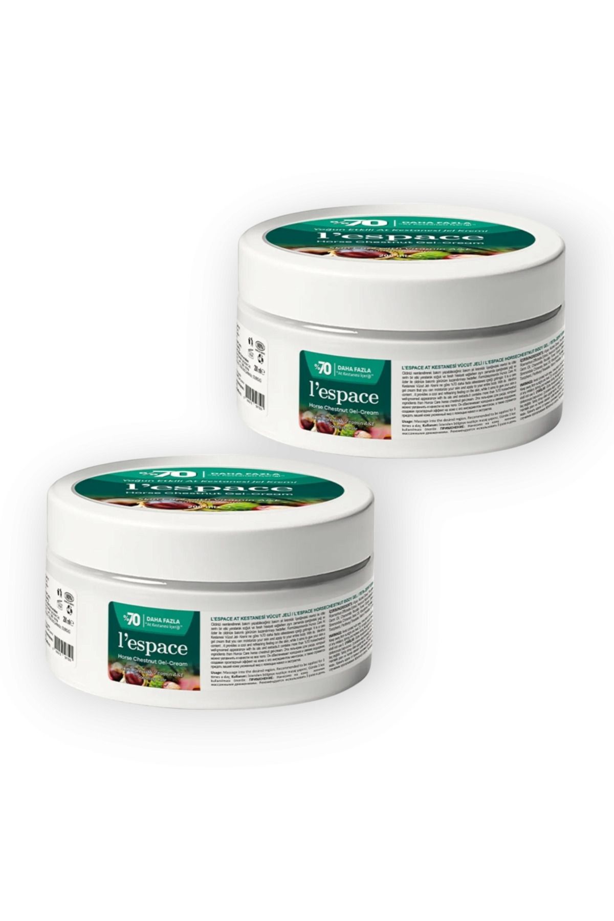 Huncalife Lespace %70 Yoğun Etkili At Kestanesi Jel Krem 200 ml 2 Adet