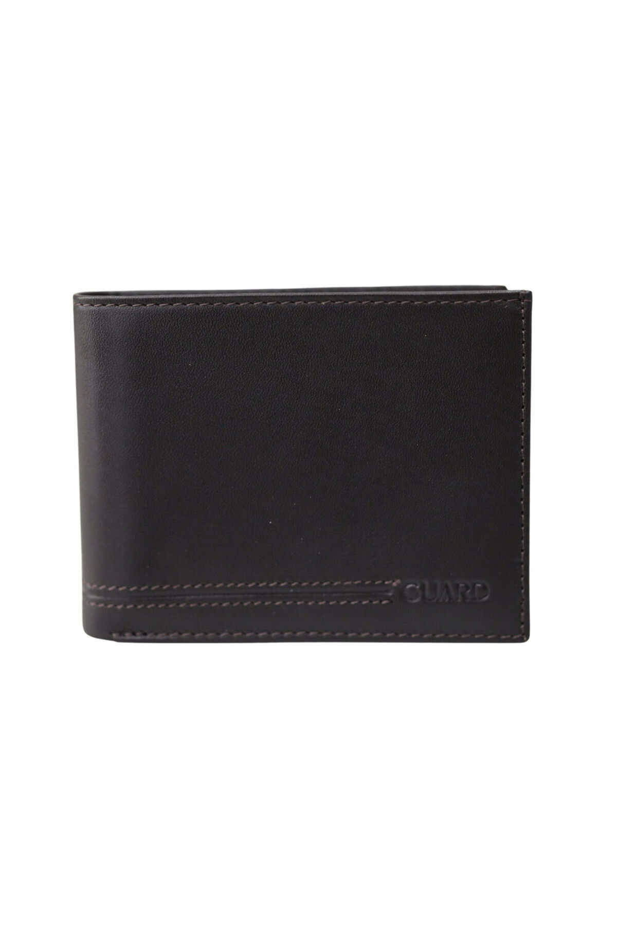 GUARD-Brown Genuine Leather Men's Wallet with Coin Compartment - Grd250322Wt1864 1