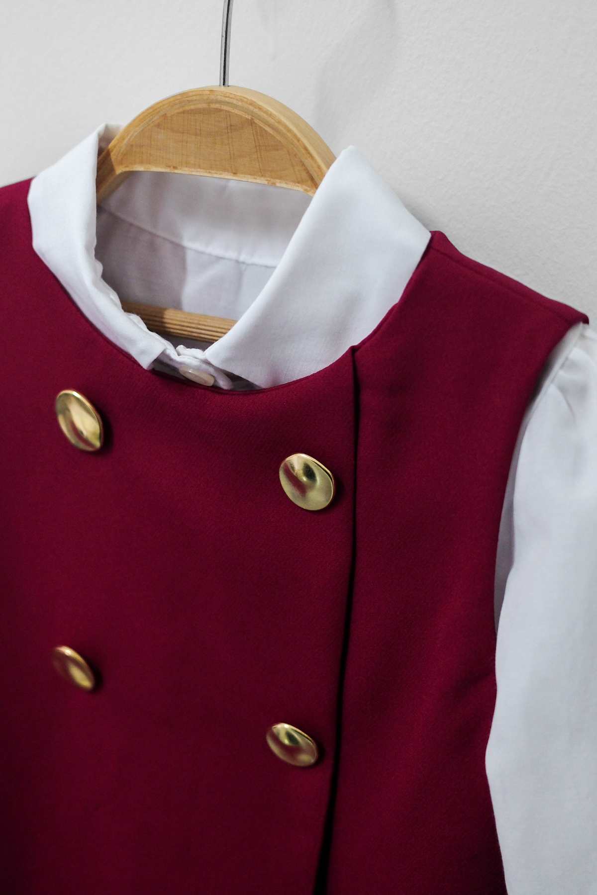 Aressy Kız Çocuk Gold Düğmeli Pileli Elbise Premium Bayramlık Jile Elbise fotoğrafı 6 (önizleme)