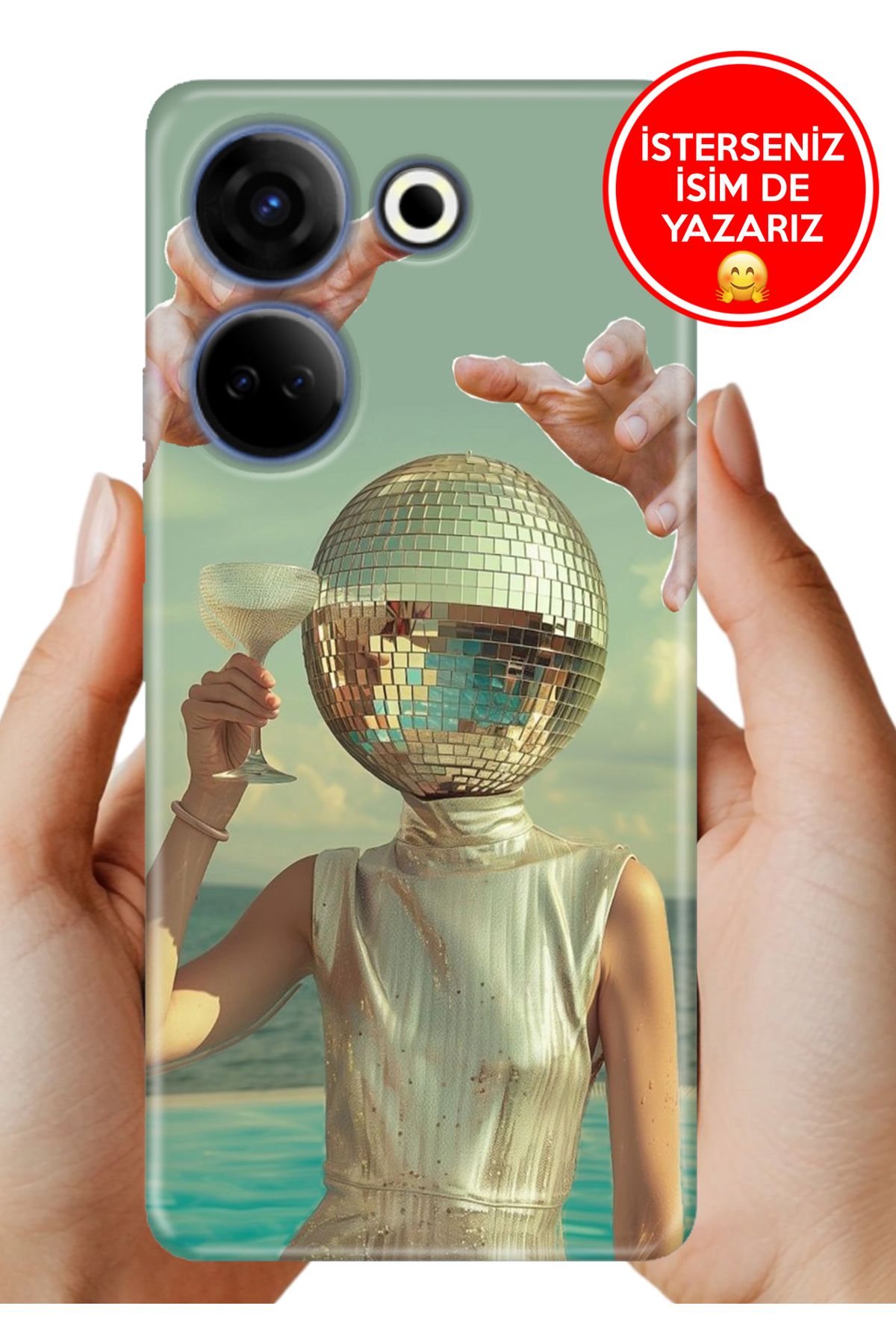 TECNO Camon 20 Pro 4G Kılıf FullCover Resimli Desenli Silikon Disco Disco