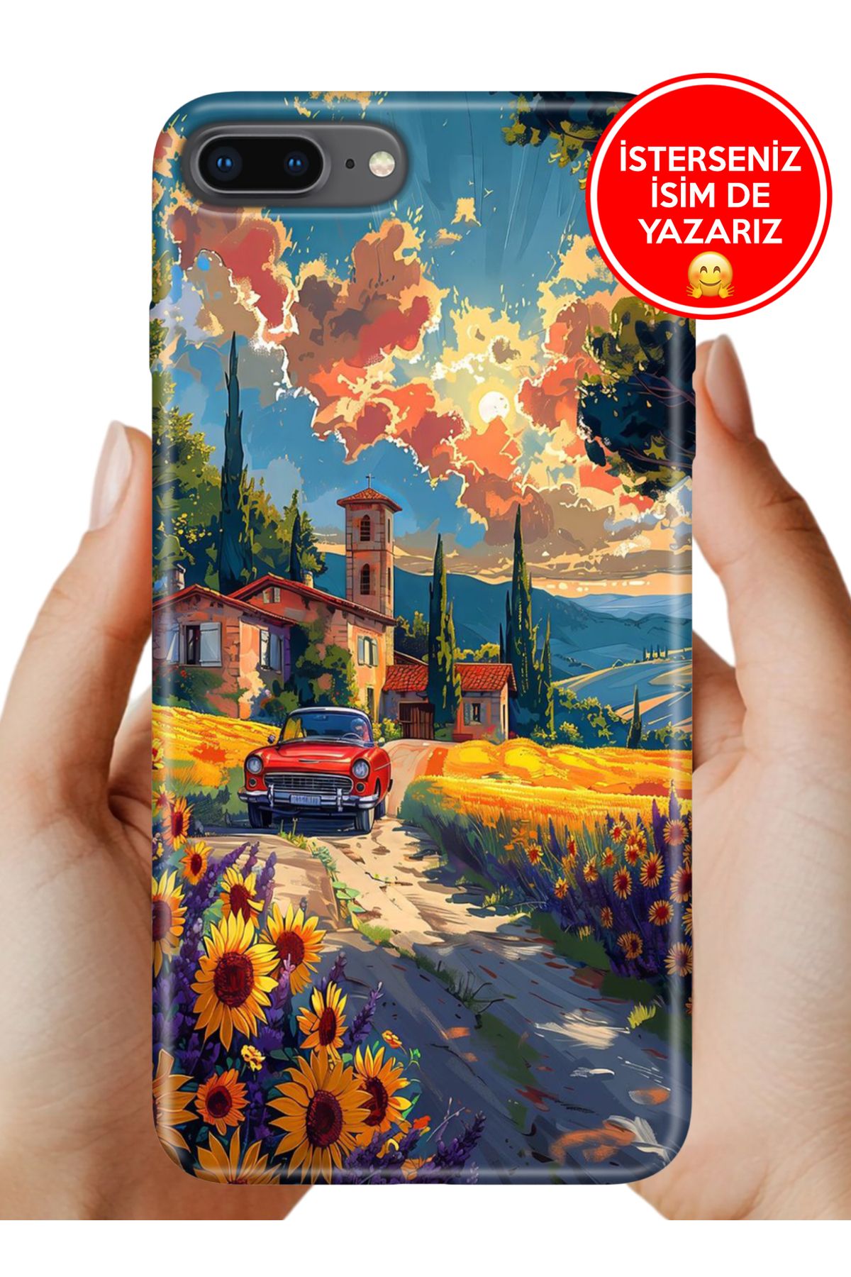 Cekuonline iPhone 7 Plus - 8 Plus Kılıf Kamera Korumalı Full Desen Arka Silikon Köyüm