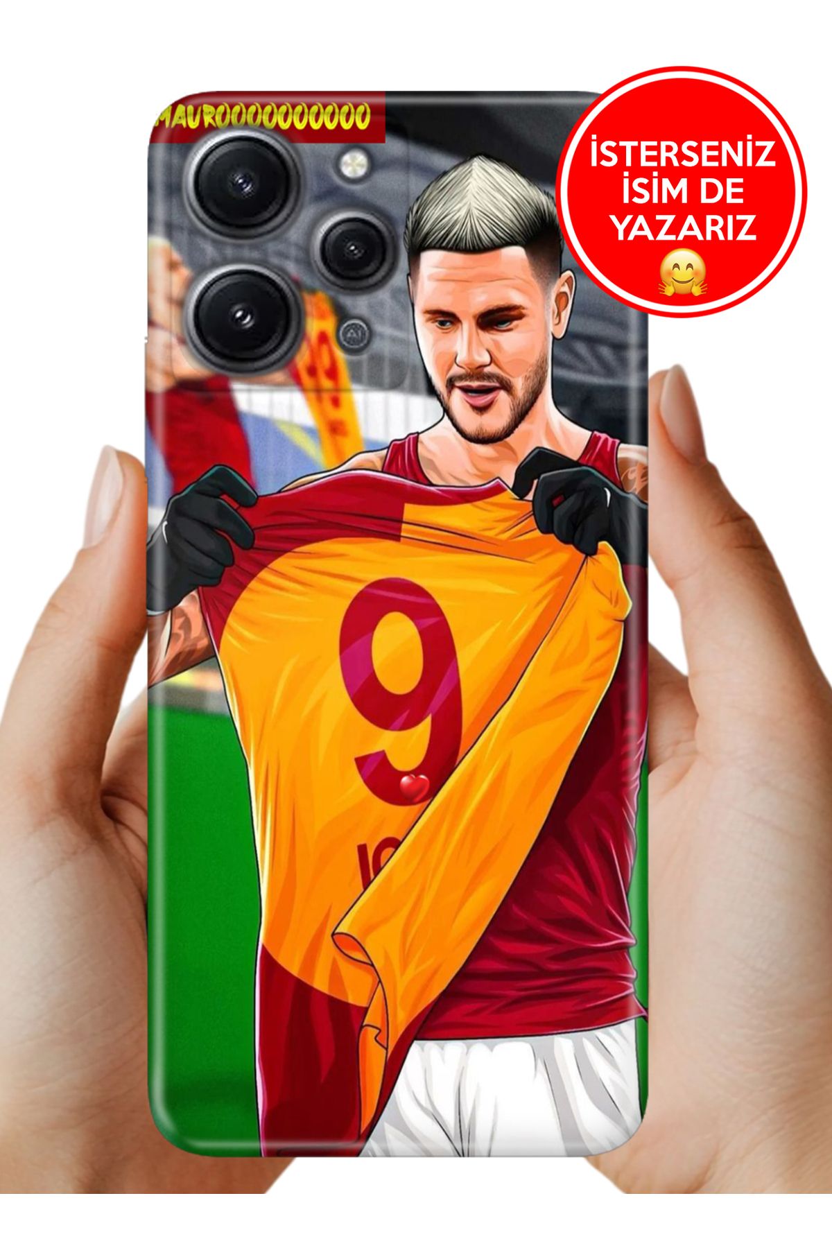 Cekuonline Xiaomi Redmi 12 Kılıf Baskılı Life Style Kapak Silikon Gol Kralı-Mauro