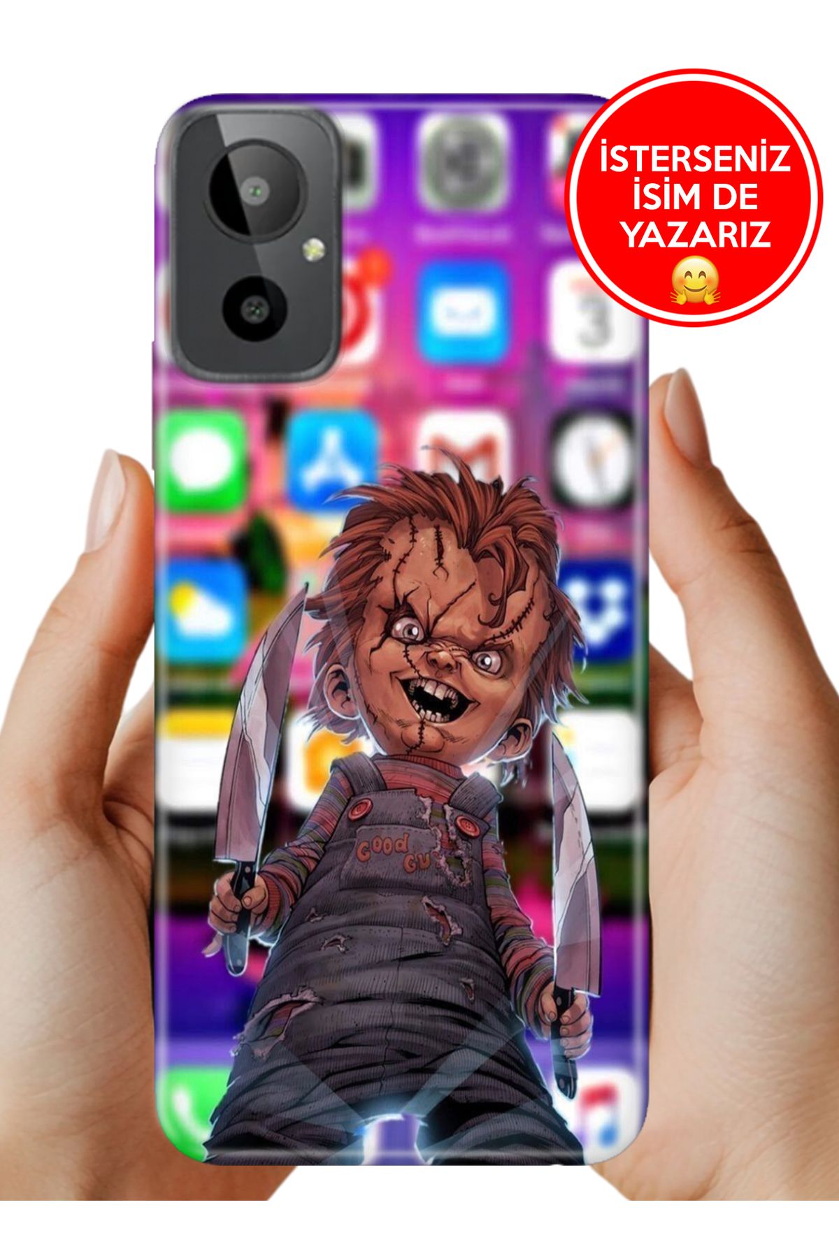 General Mobile GM 23 SE G314 Kılıf Desenli Baskılı Kamera Korumalı ZRR Silikon ChuckyPhone